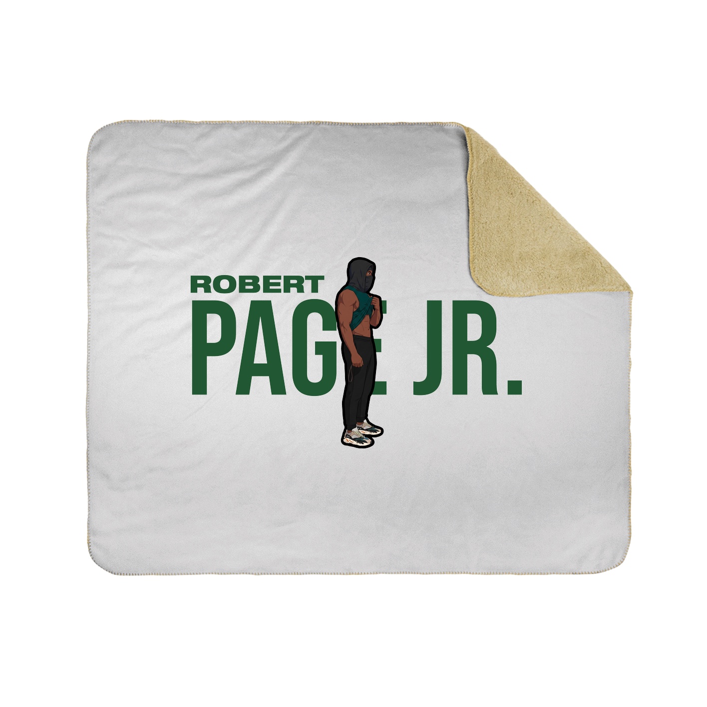Throw Blanket — Player Name in White