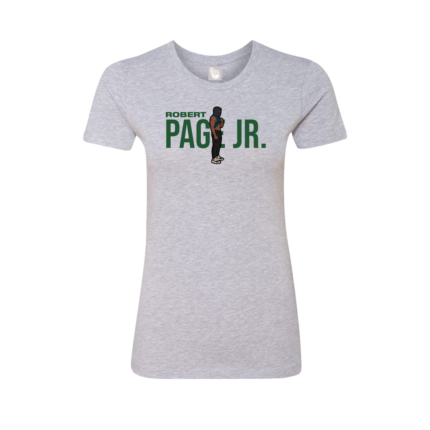 Fitted Women's Tee — Player Name in Grey
