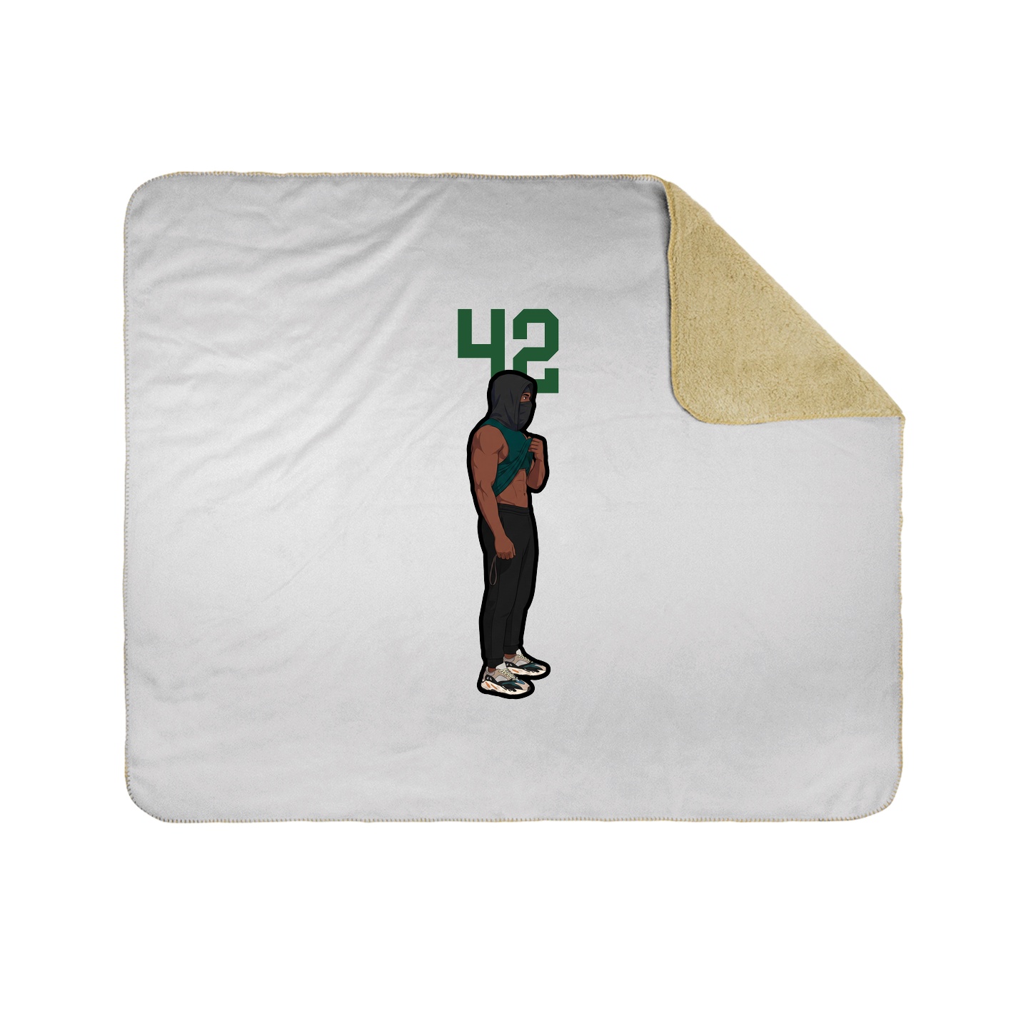 Throw Blanket — Number Top in White
