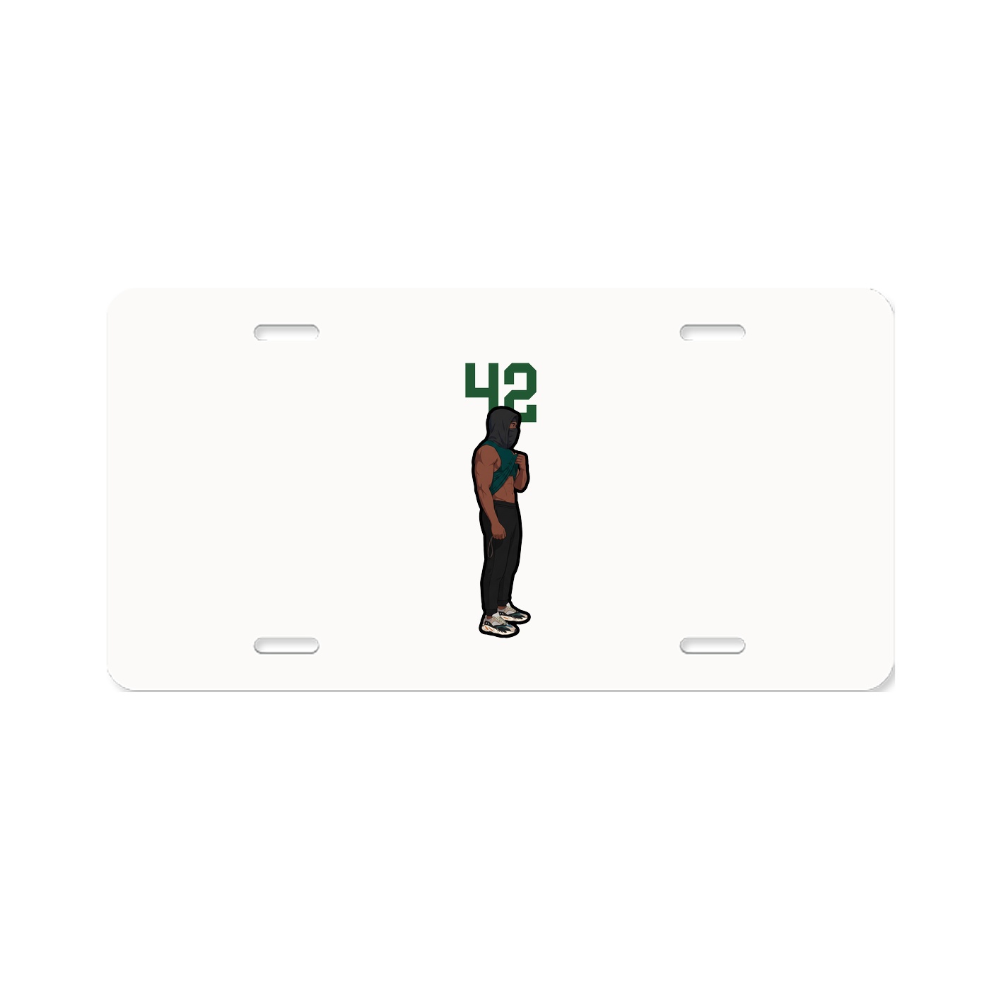 License Plate — Number Top in Classic