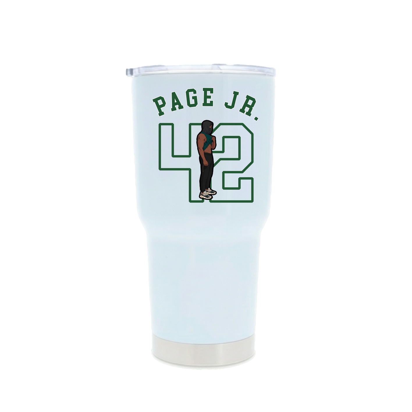 30oz Stainless Steel Tumbler — Shirsey Arch in White