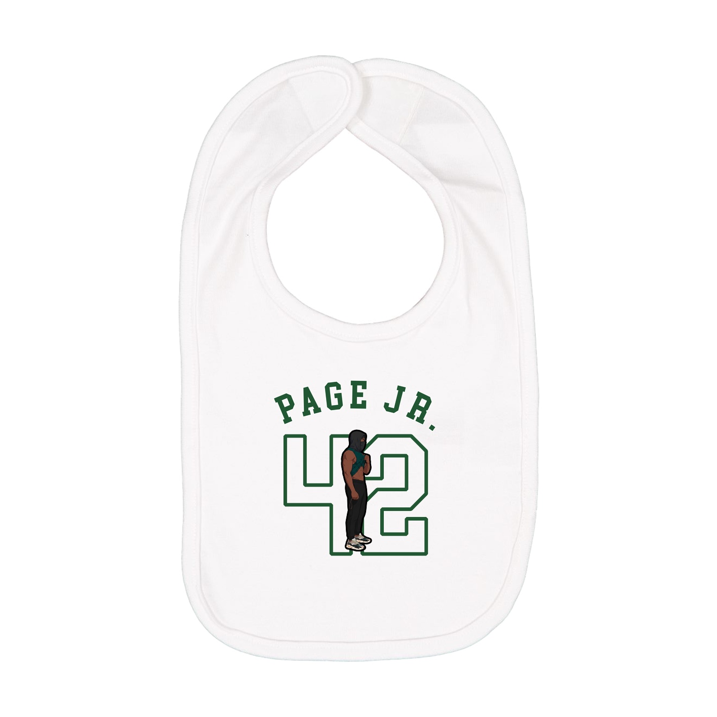 Infant Bib — Shirsey Arch in White