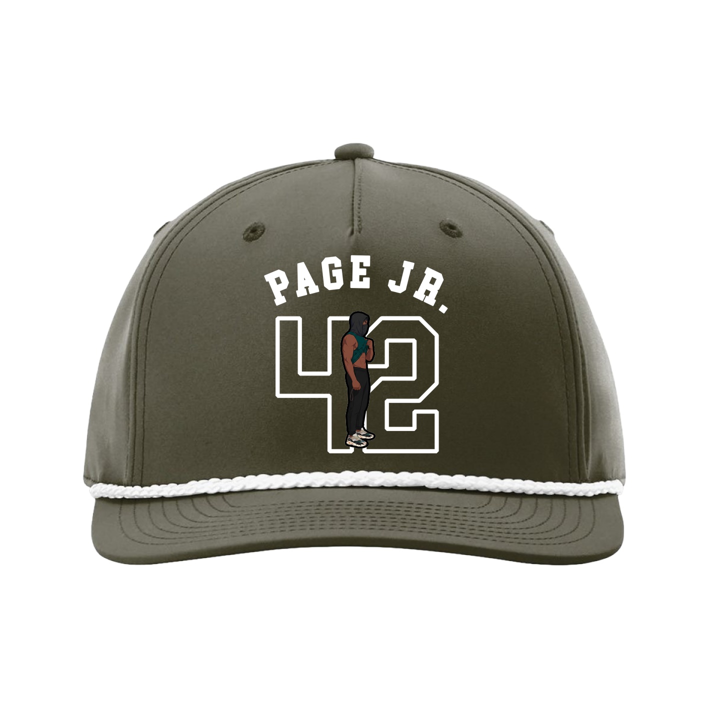 Five-Panel Classic Rope Cap — Shirsey Arch in Green