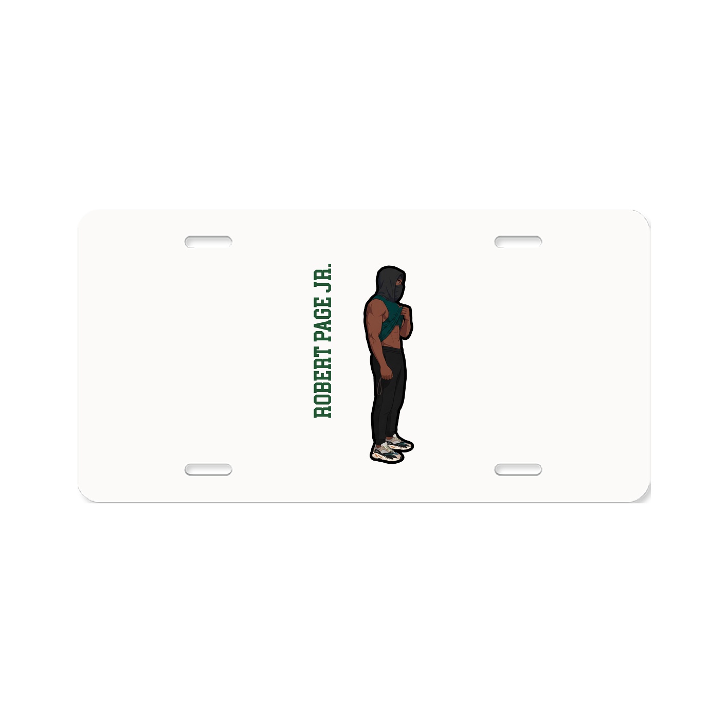License Plate — Name Vertical in Classic