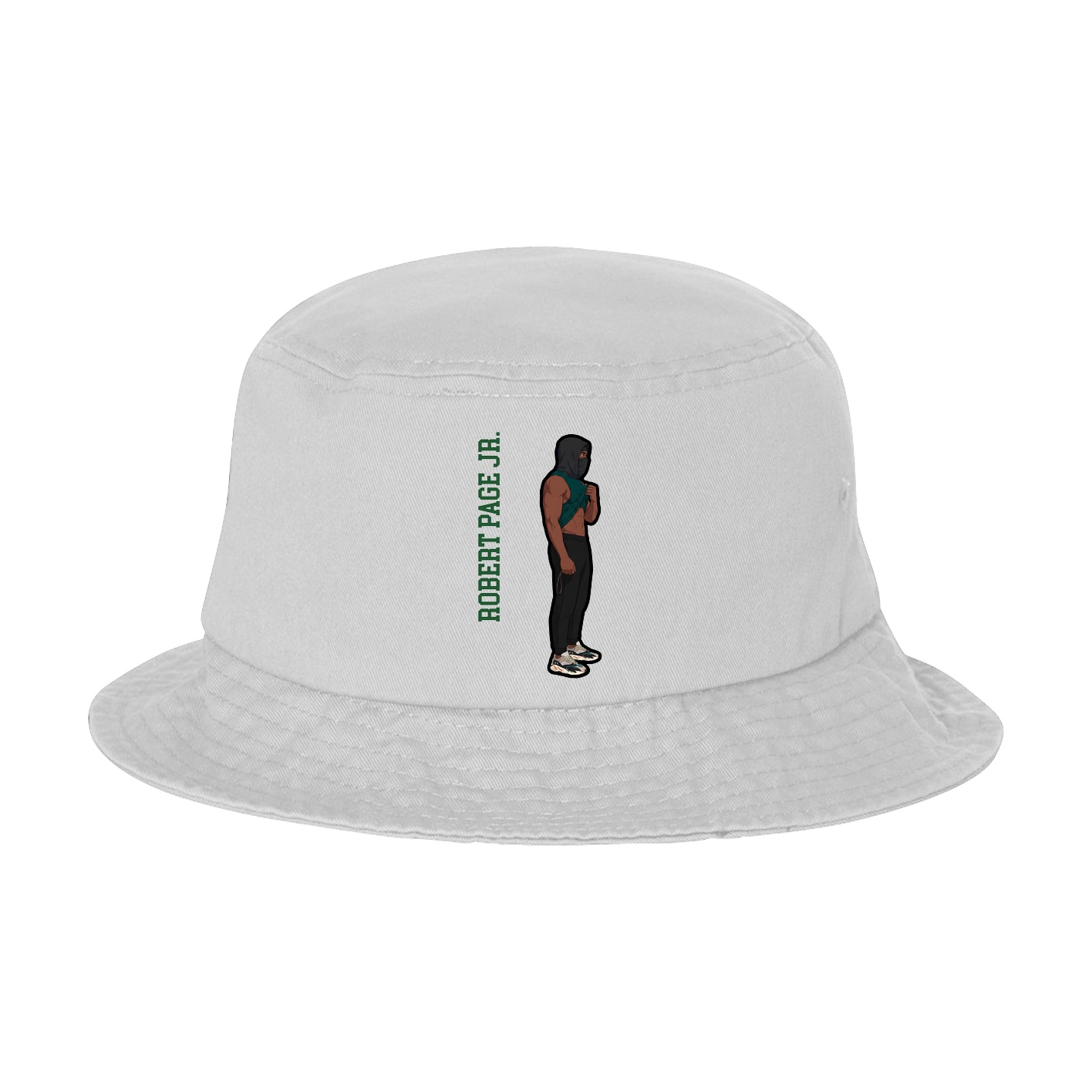 Bucket Cap — Name Vertical in White