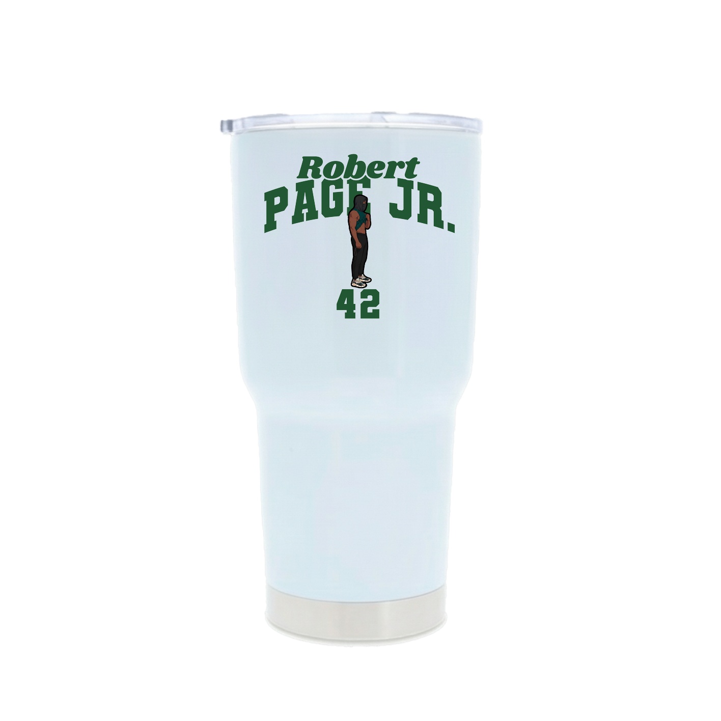 30oz Stainless Steel Tumbler — Signature Arch in White
