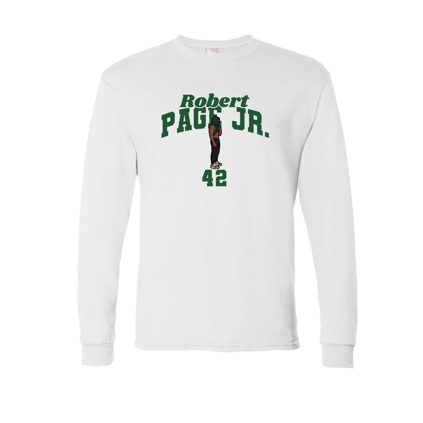 Long Sleeve Tee — Signature Arch in White