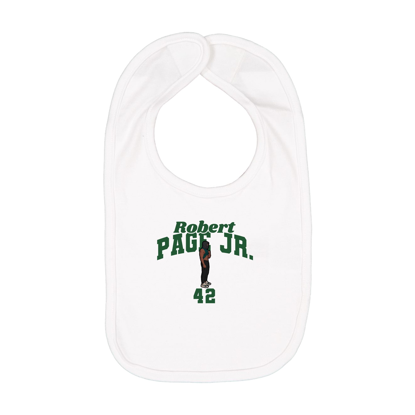 Infant Bib — Signature Arch in White