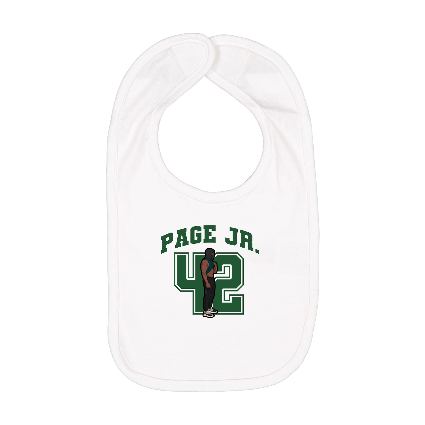 Infant Bib — Number in White