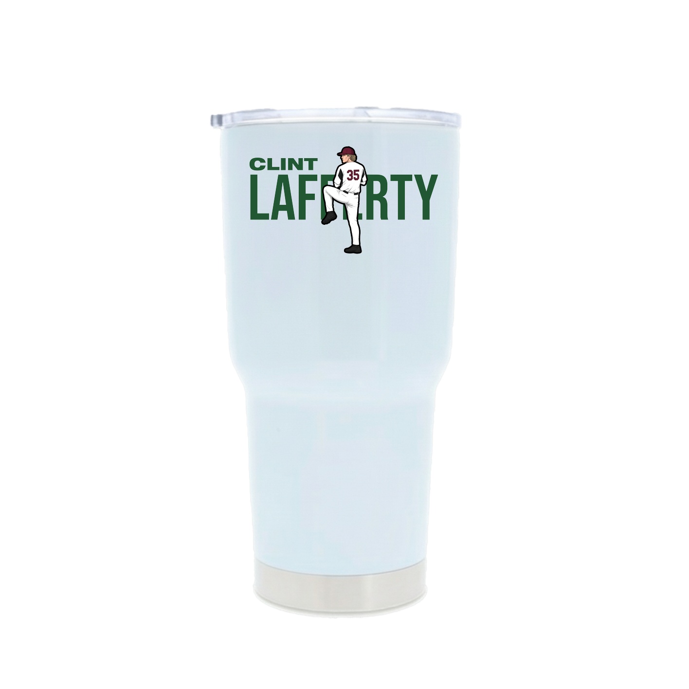 30oz Stainless Steel Tumbler — Player Name in White