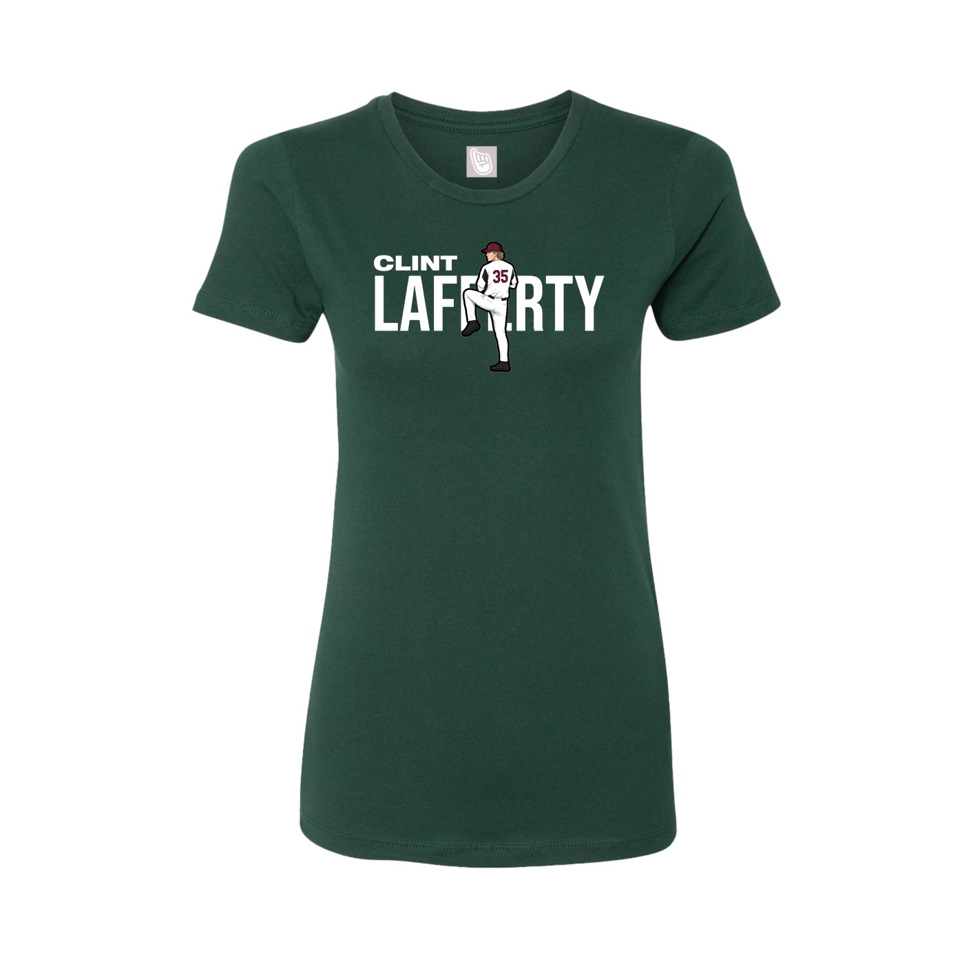 Fitted Women's Tee — Player Name in Green