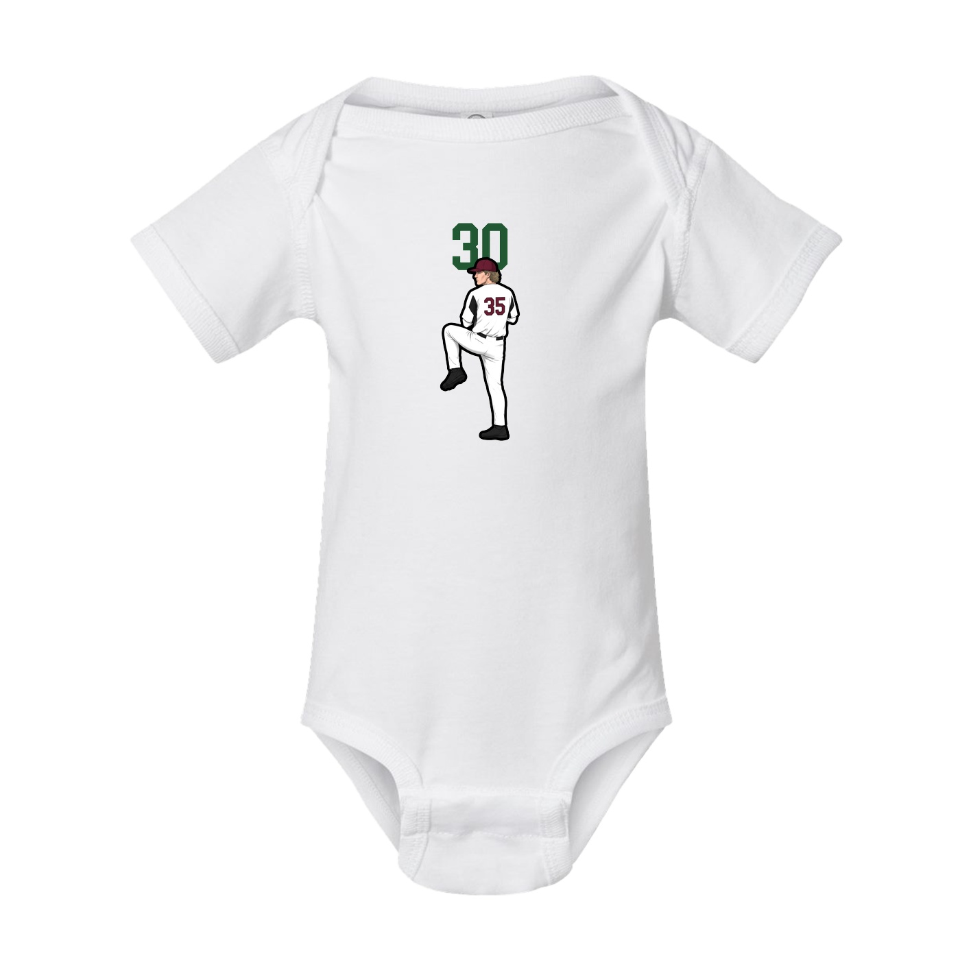 Baby Onesie — Number Top in White