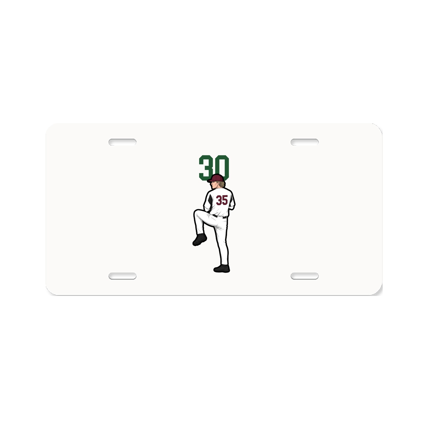 License Plate — Number Top in Classic