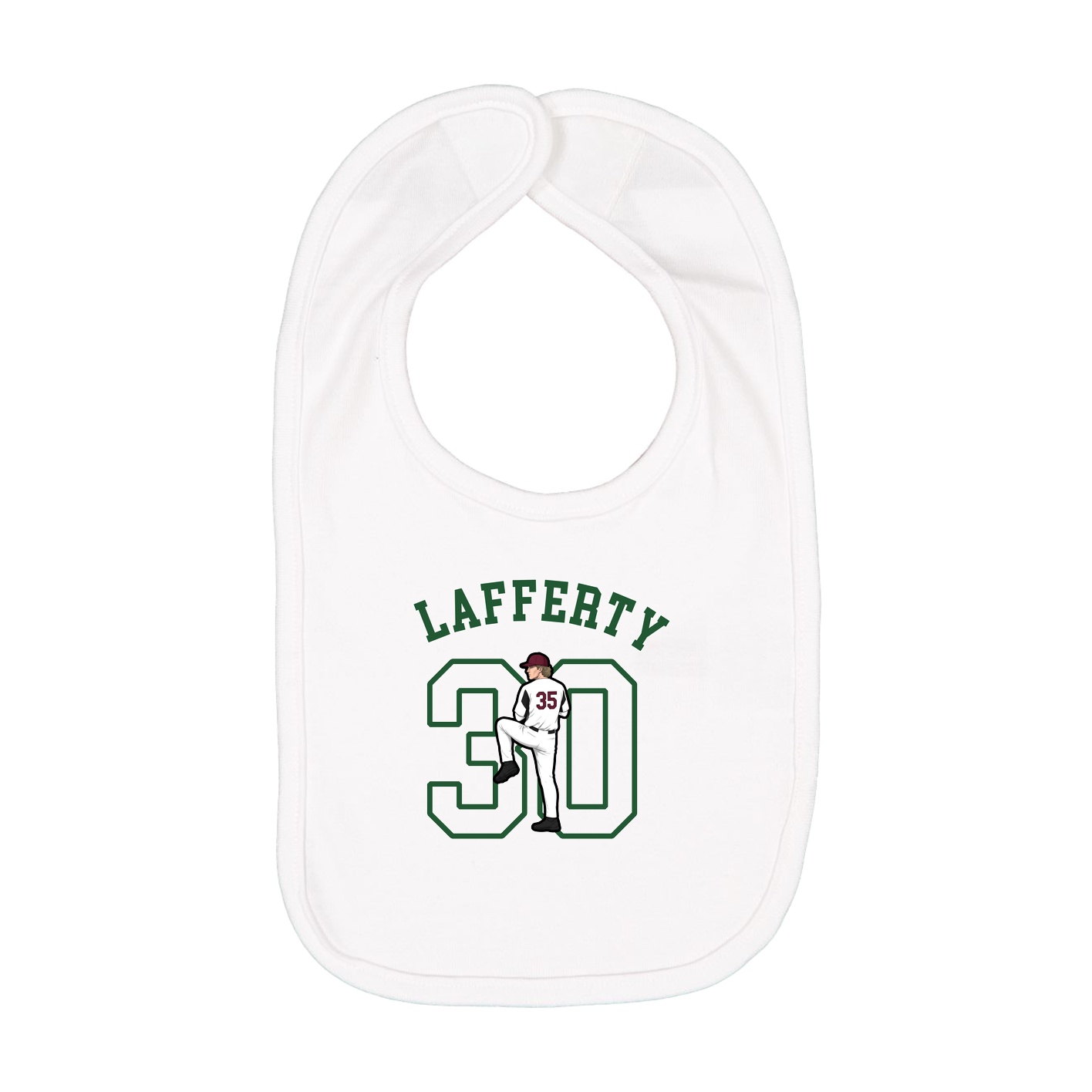Infant Bib — Shirsey Arch in White