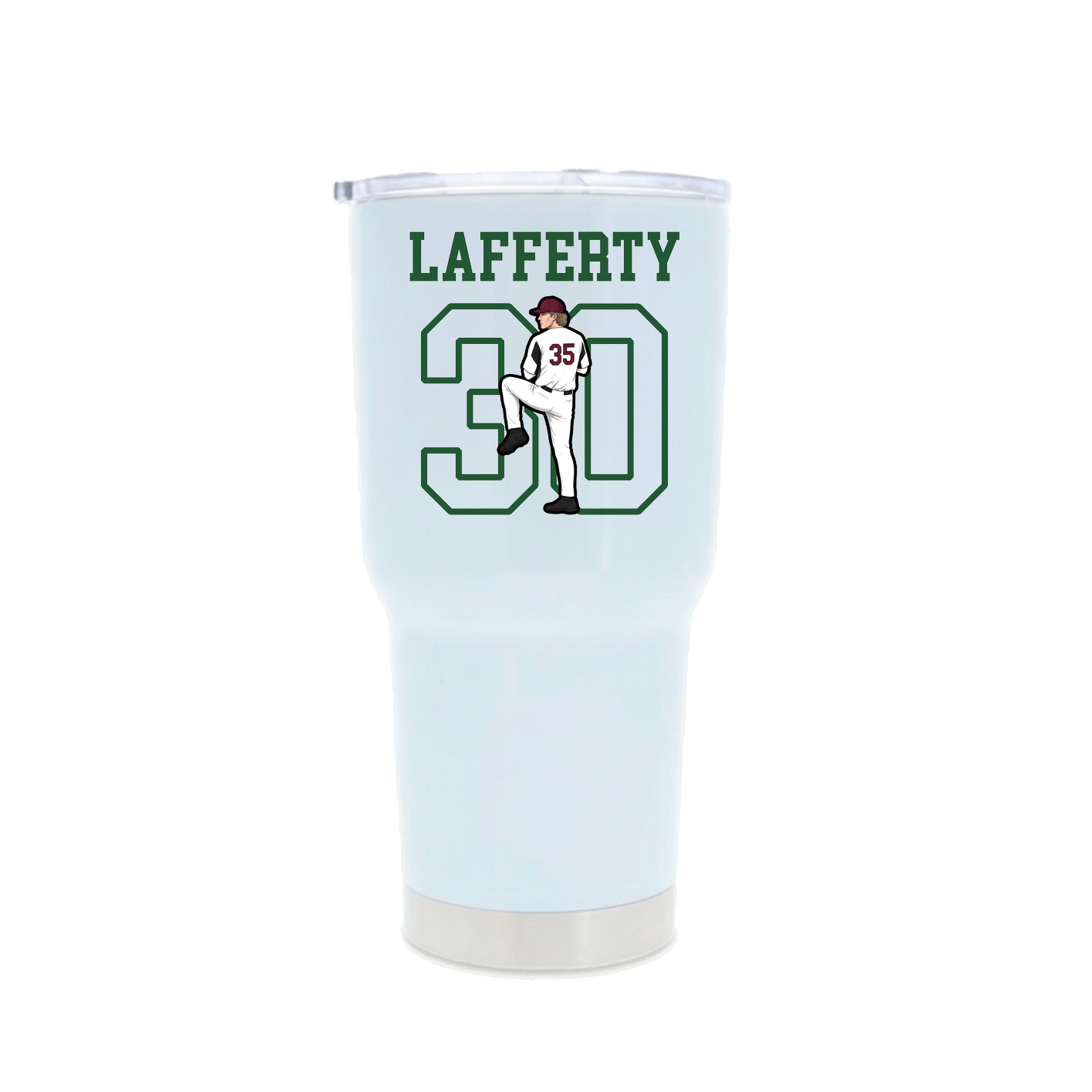 30oz Stainless Steel Tumbler — Shirsey in White