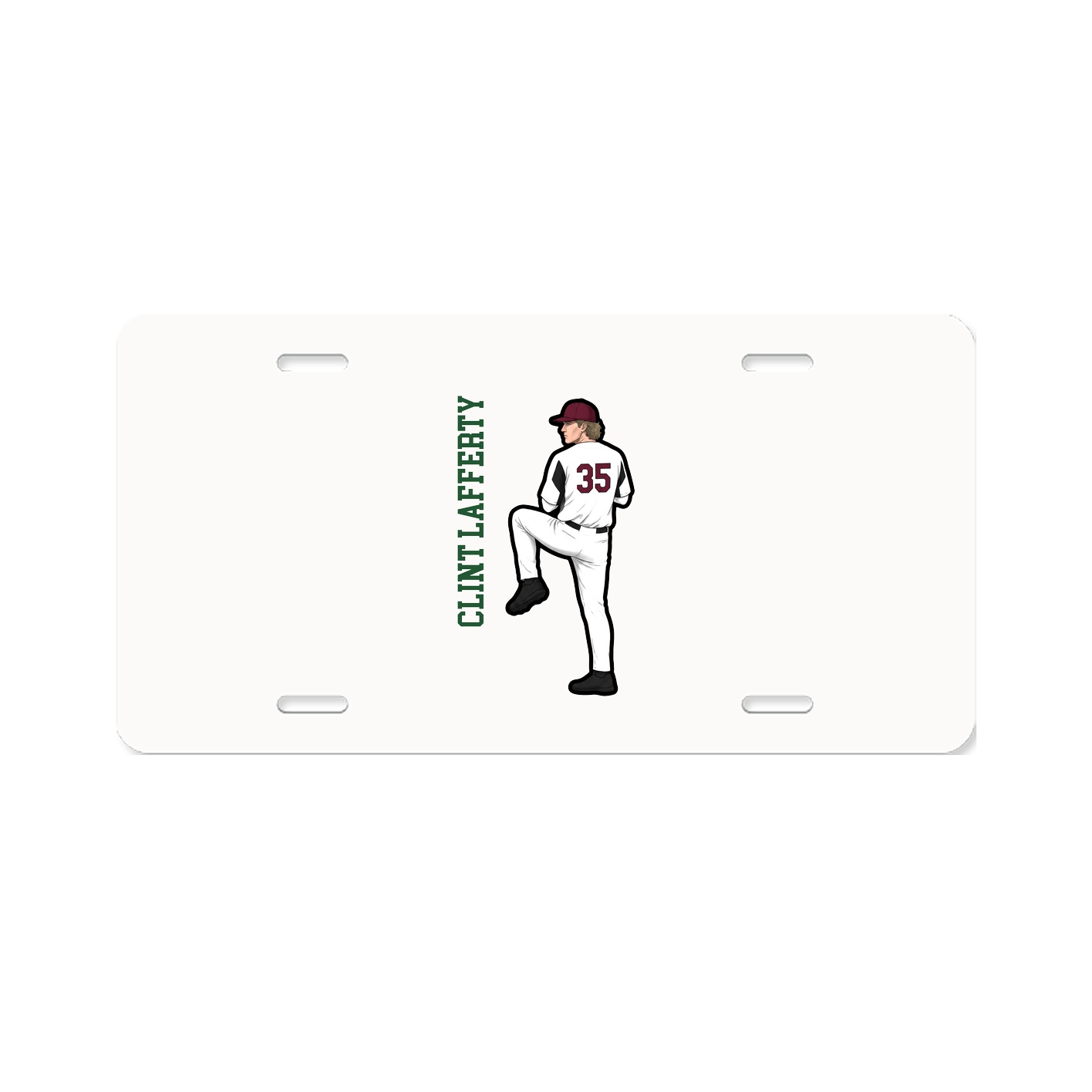 License Plate — Name Vertical in Classic