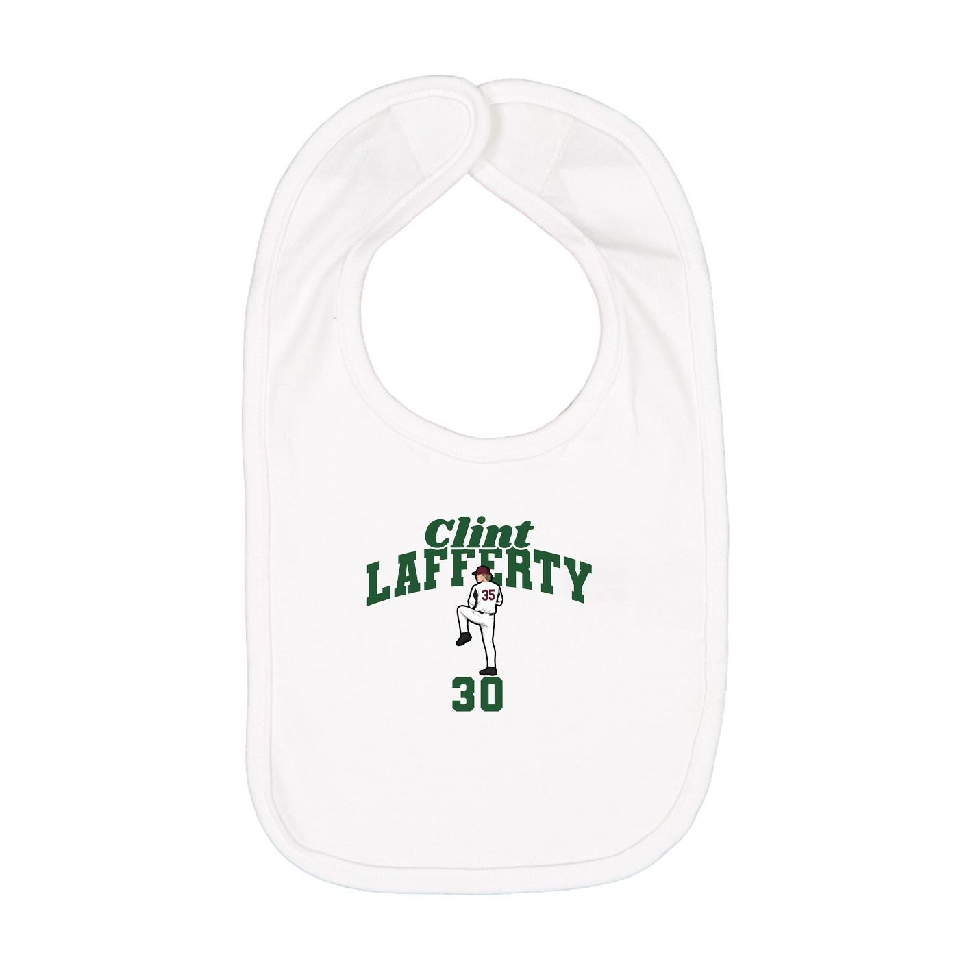 Infant Bib — Signature Arch in White