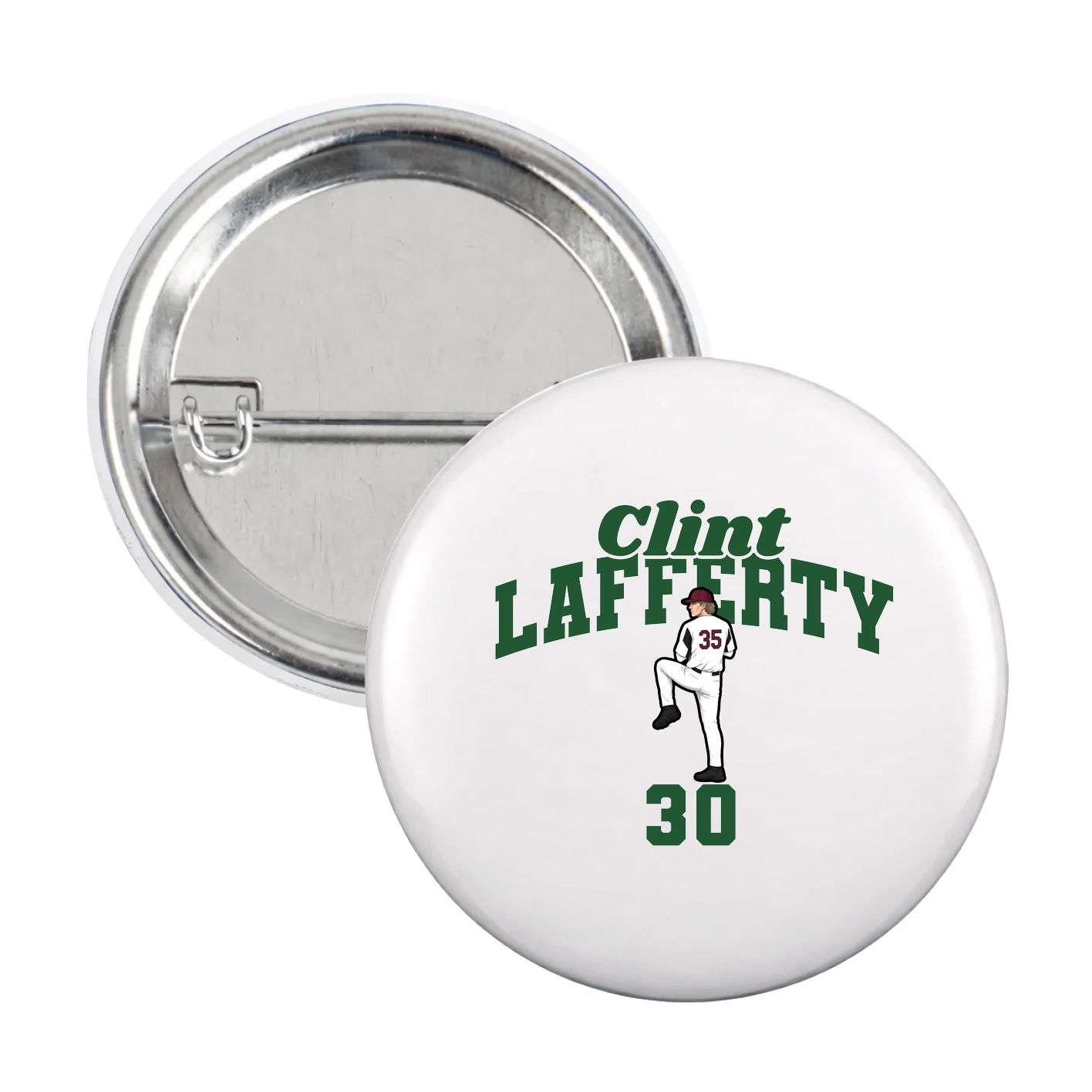 Game Day Button — Signature Arch in White