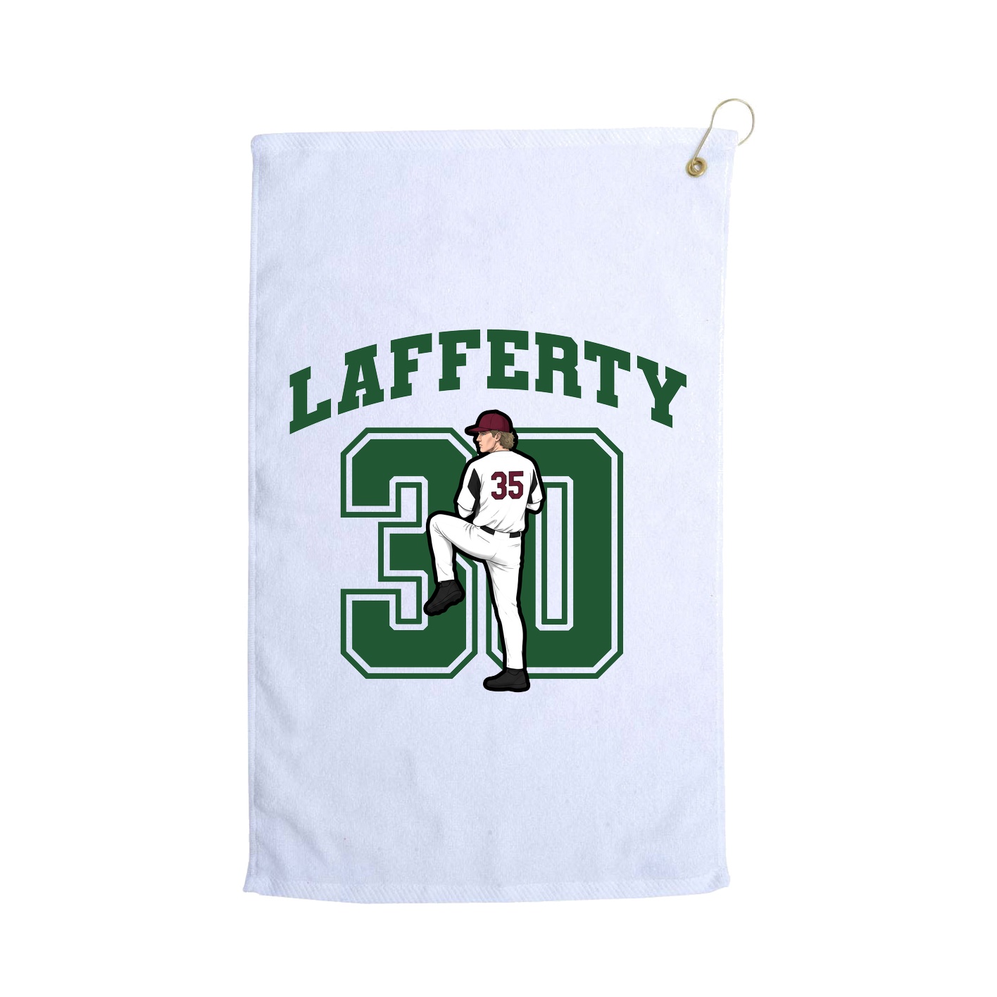 Golf Towel — Number in White