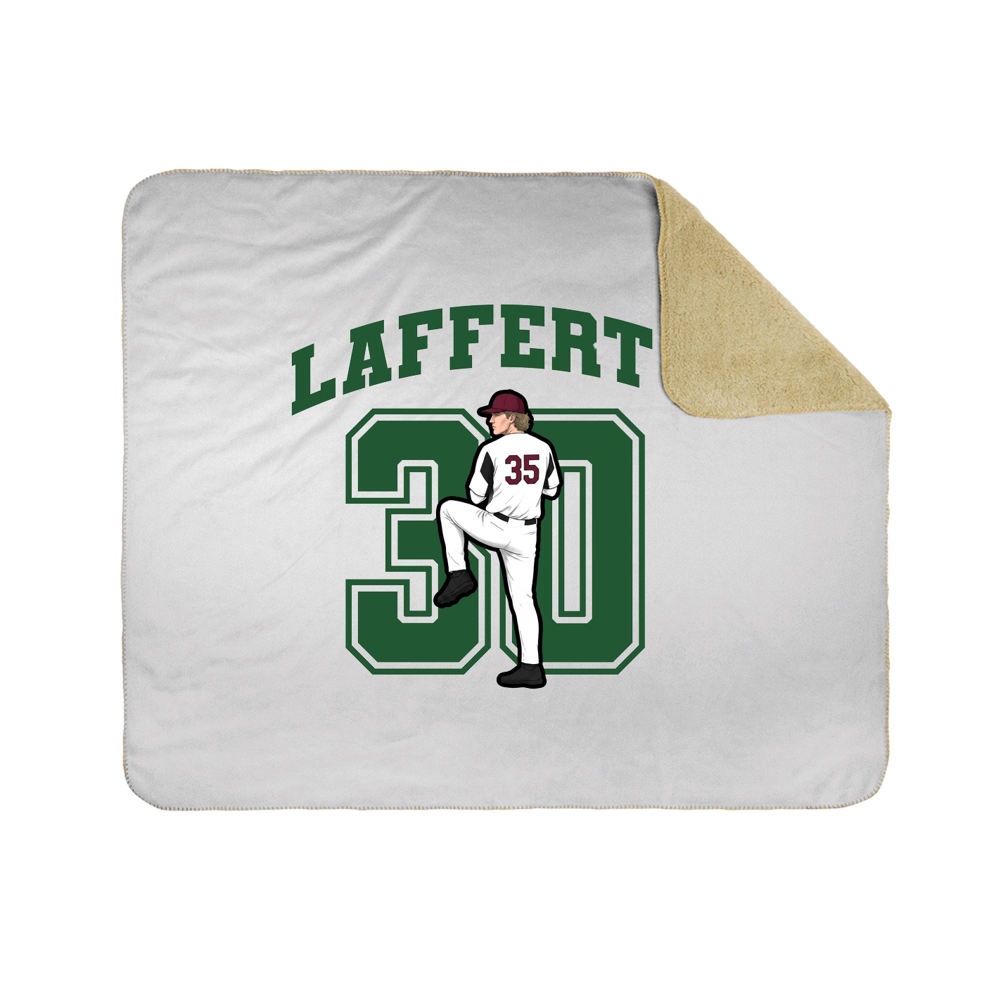 Throw Blanket — Number in White