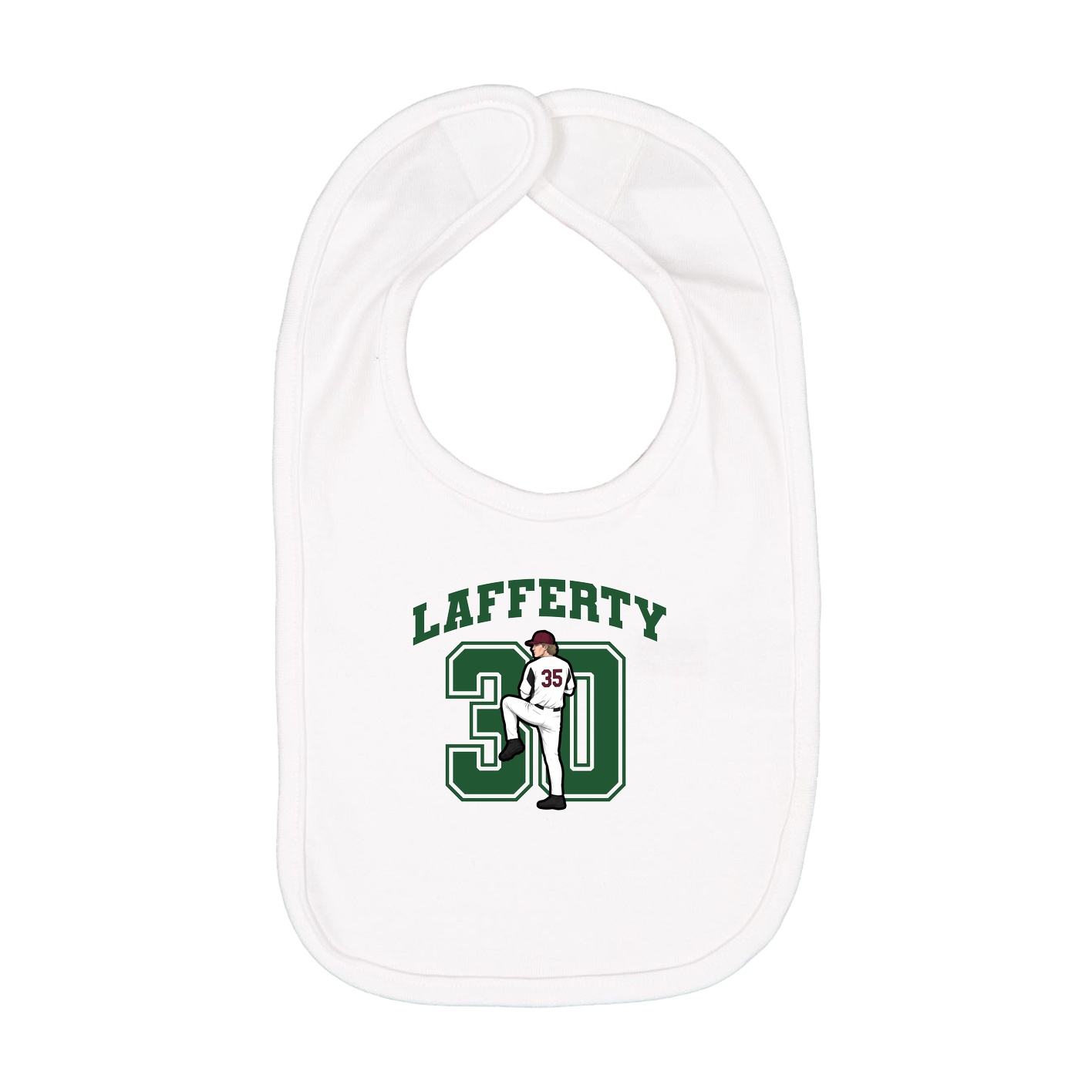 Infant Bib — Number in White