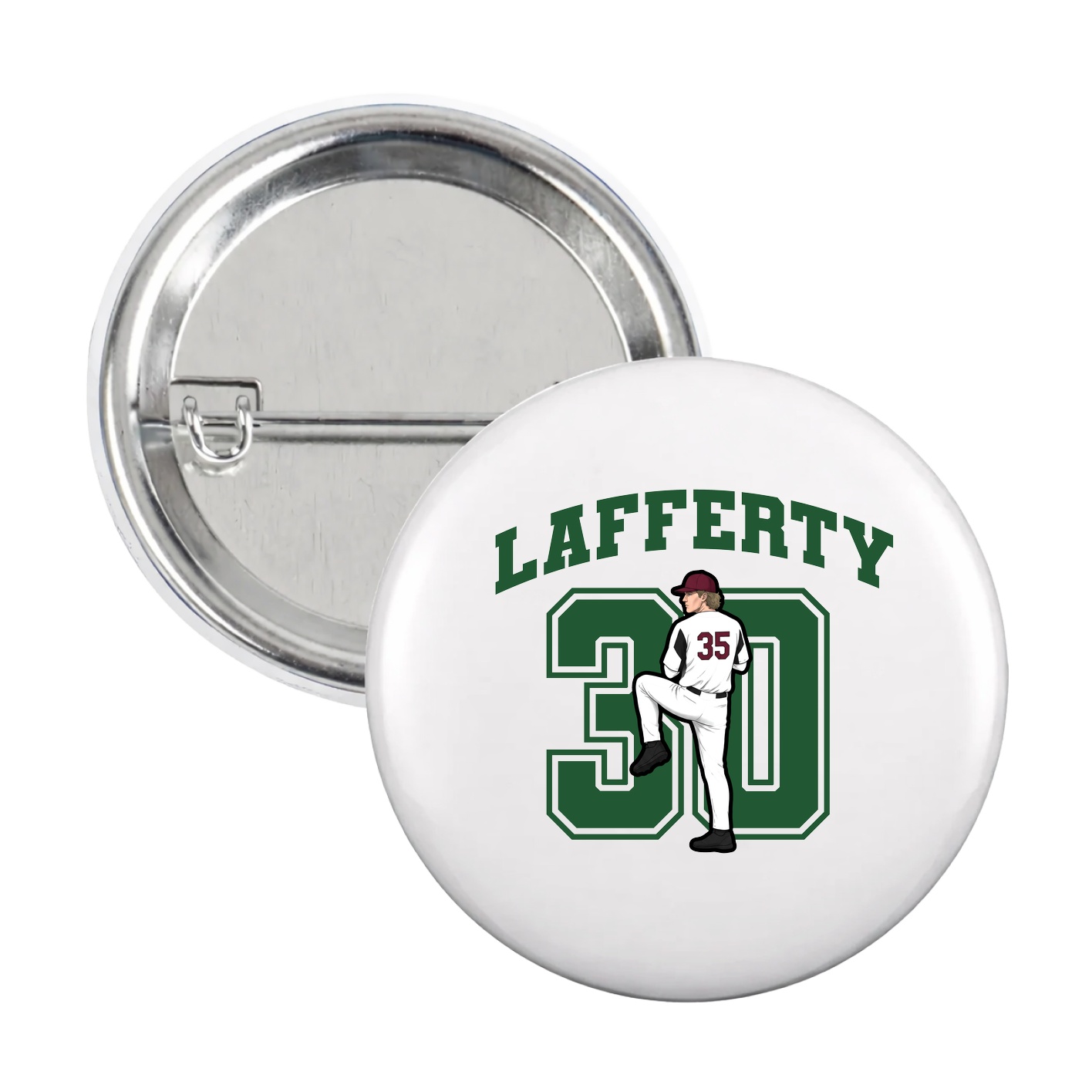 Game Day Button — Number in White