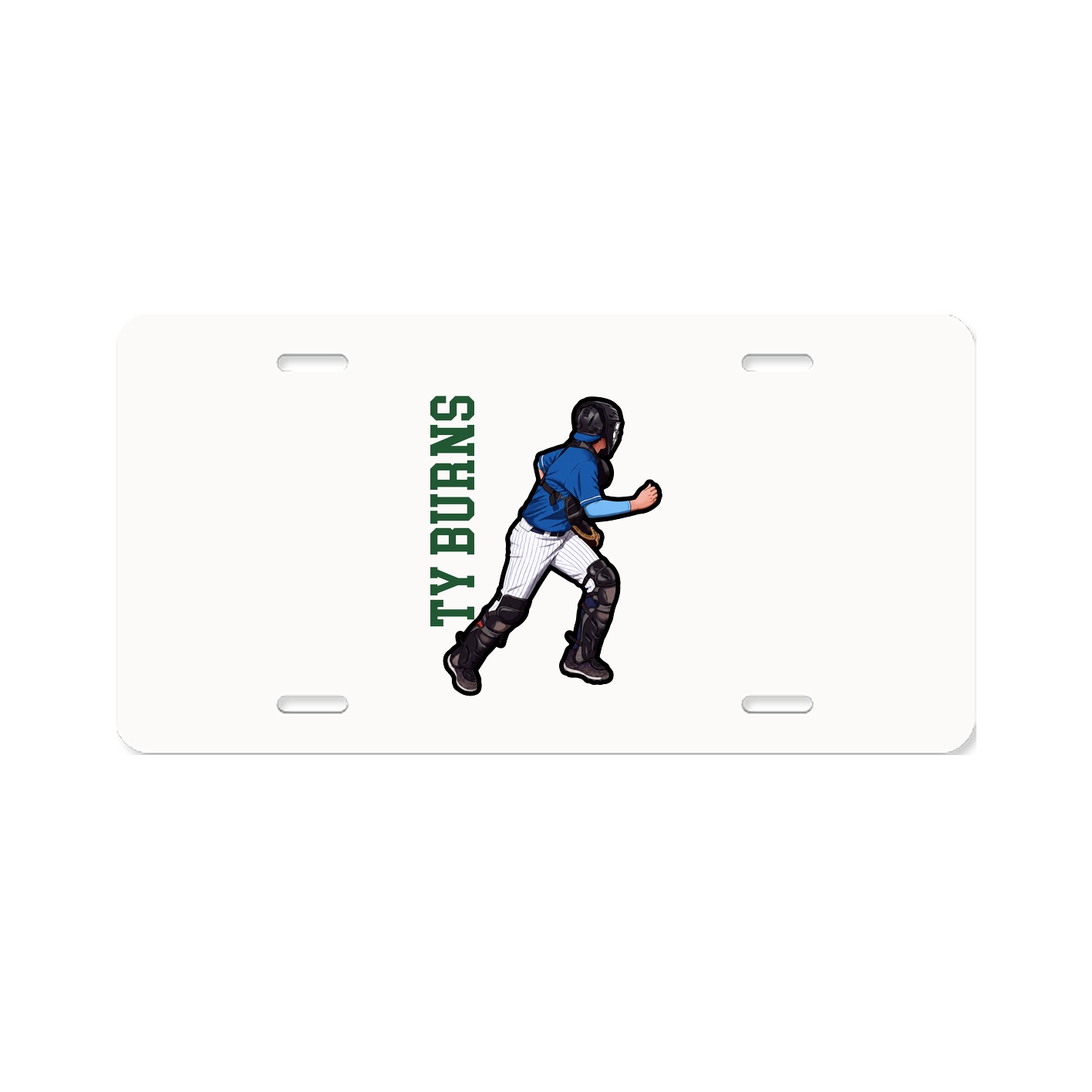 License Plate — Name Vertical in Classic