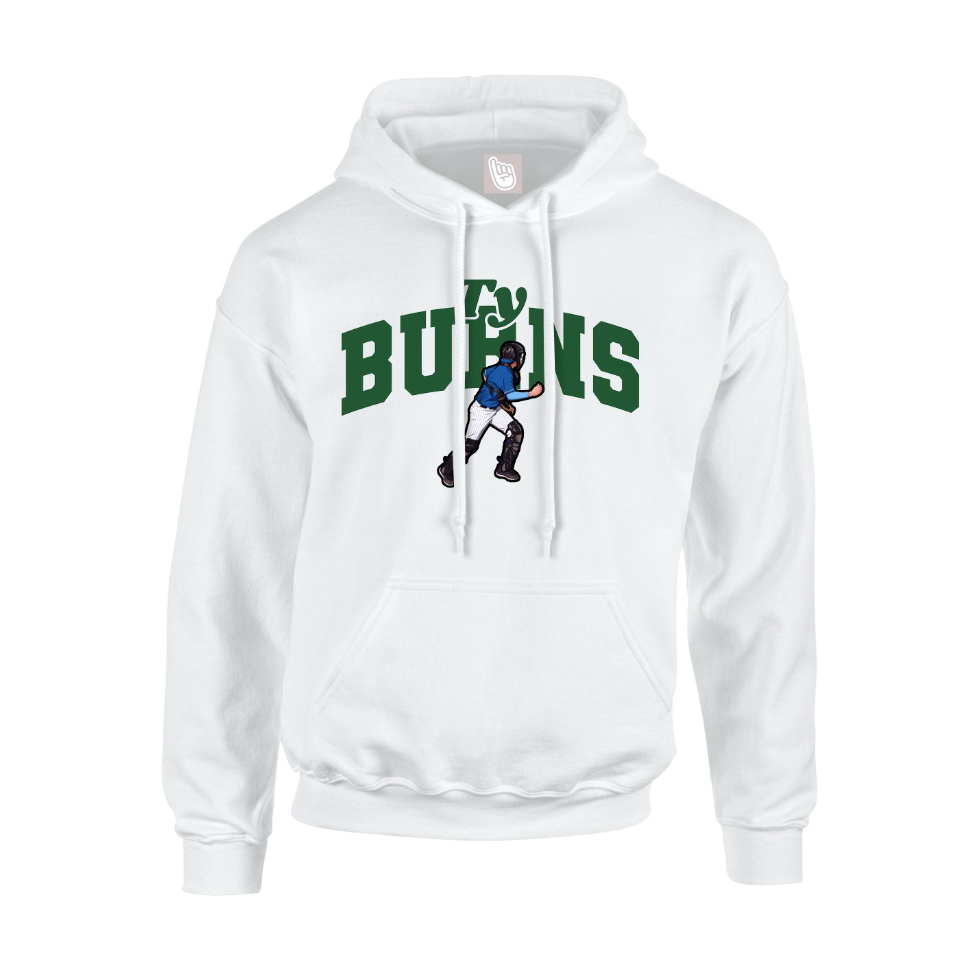 Hoodie — Signature Arch in White