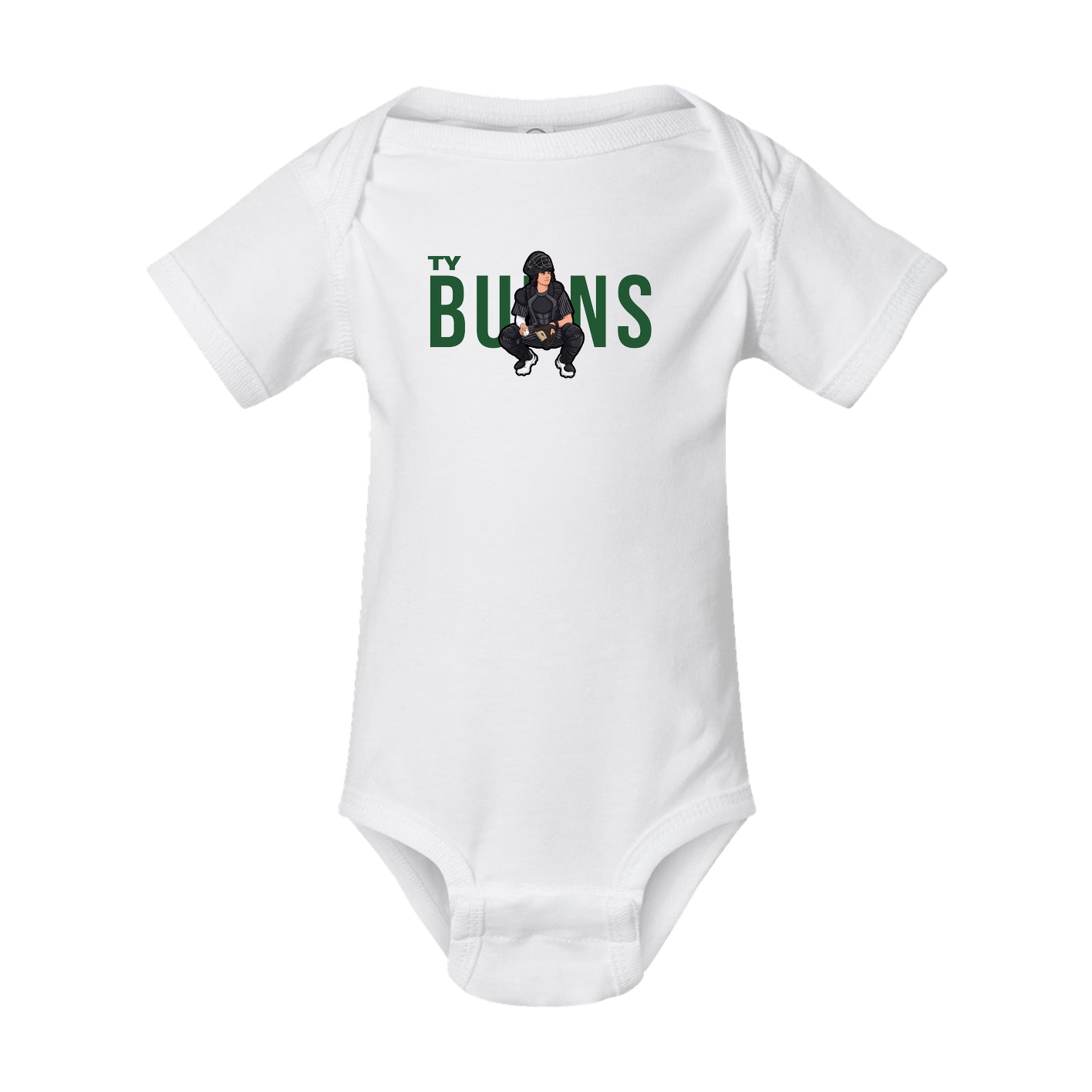 Baby Onesie — Player Name in White