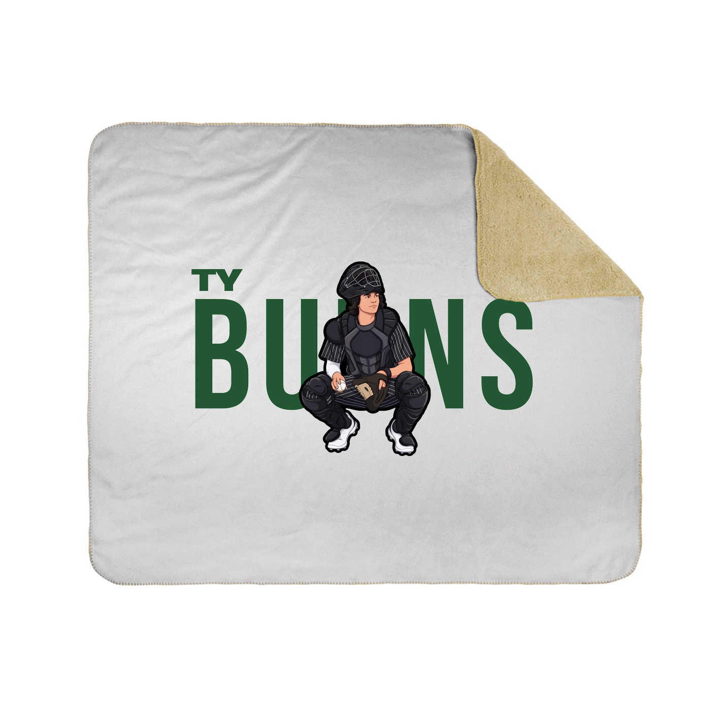 Throw Blanket — Player Name in White