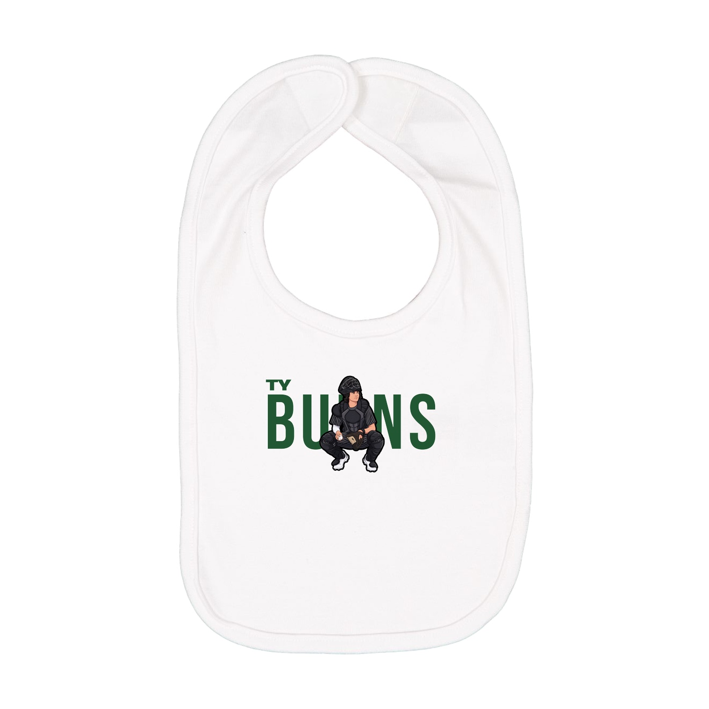 Infant Bib — Player Name in White