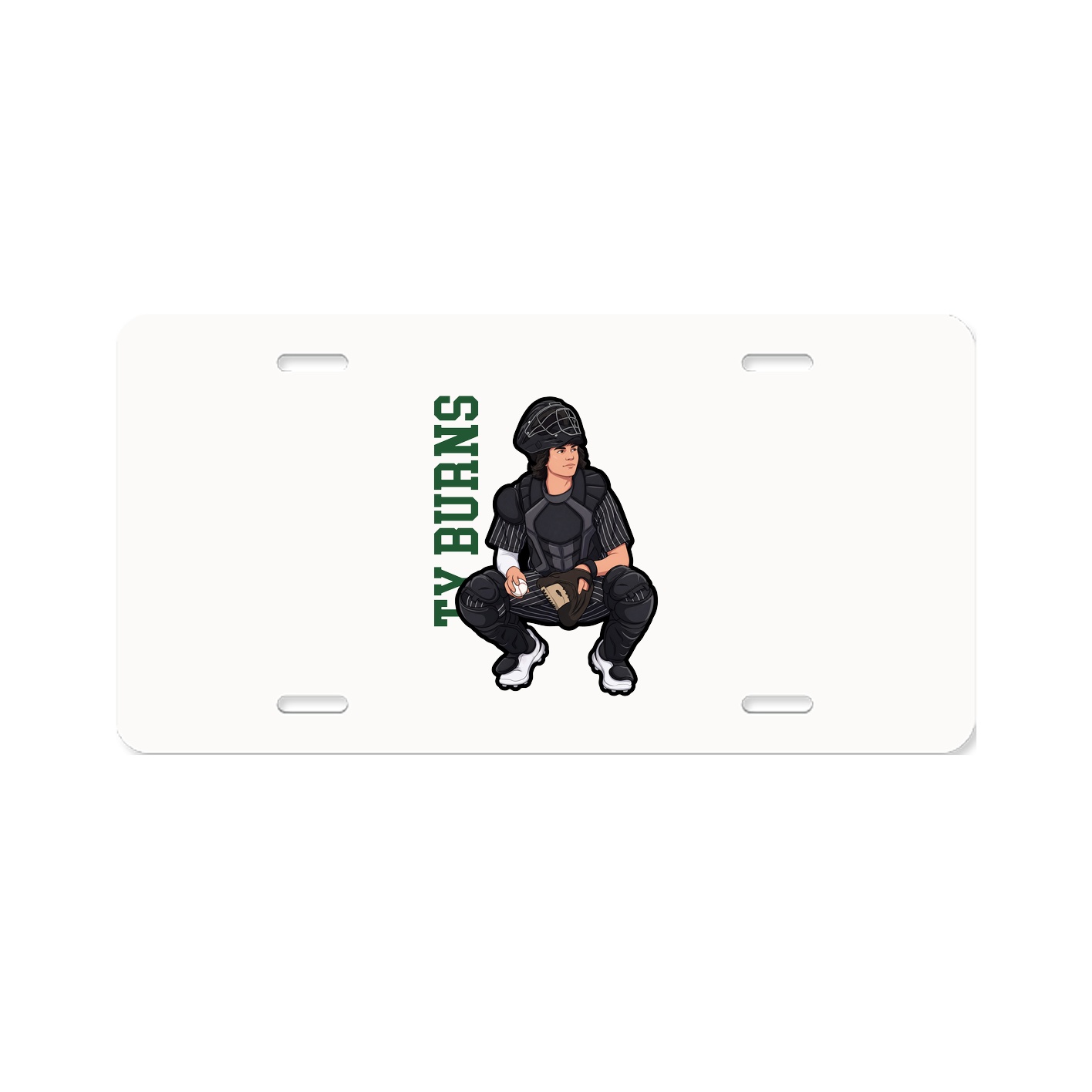 License Plate — Name Vertical in Classic