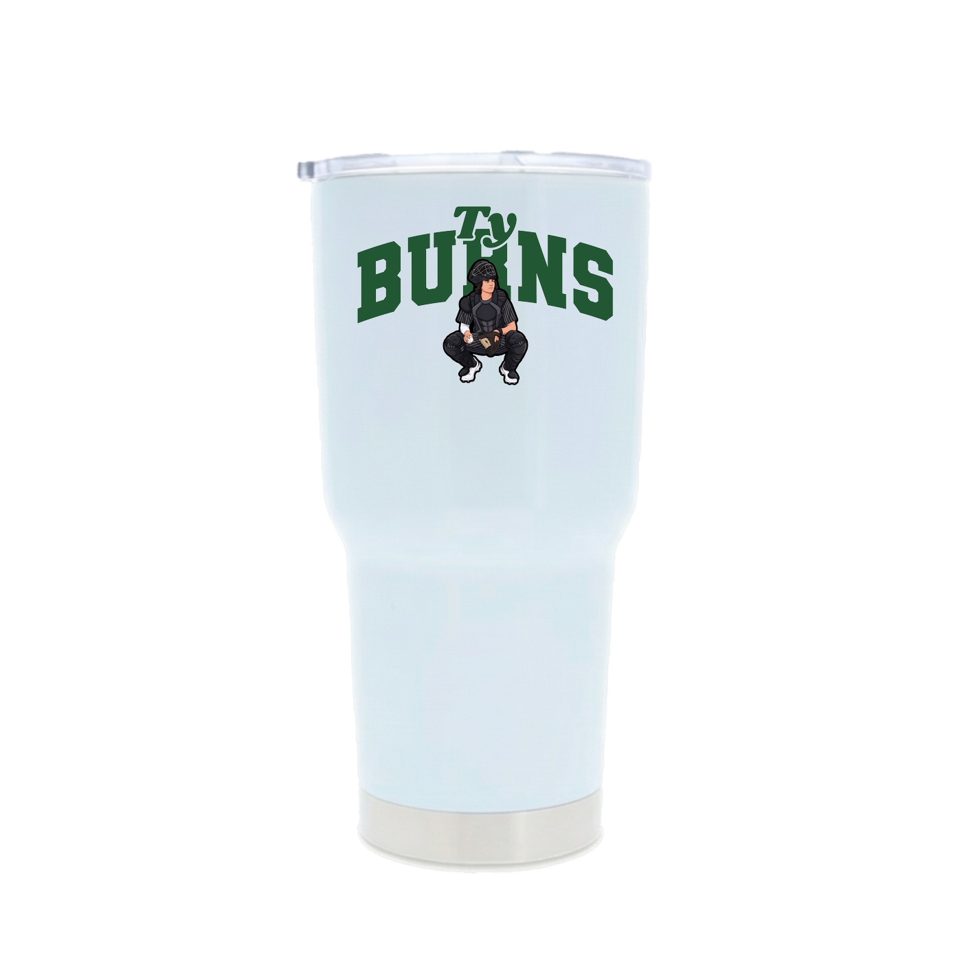 30oz Stainless Steel Tumbler — Signature Arch in White