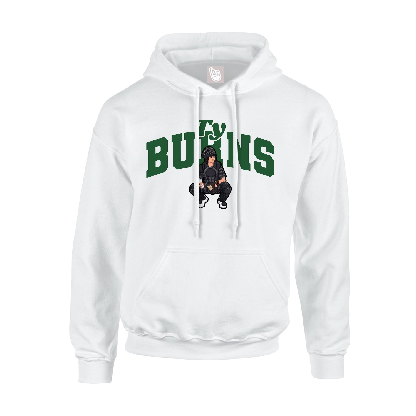 Youth Hoodie — Signature Arch in White