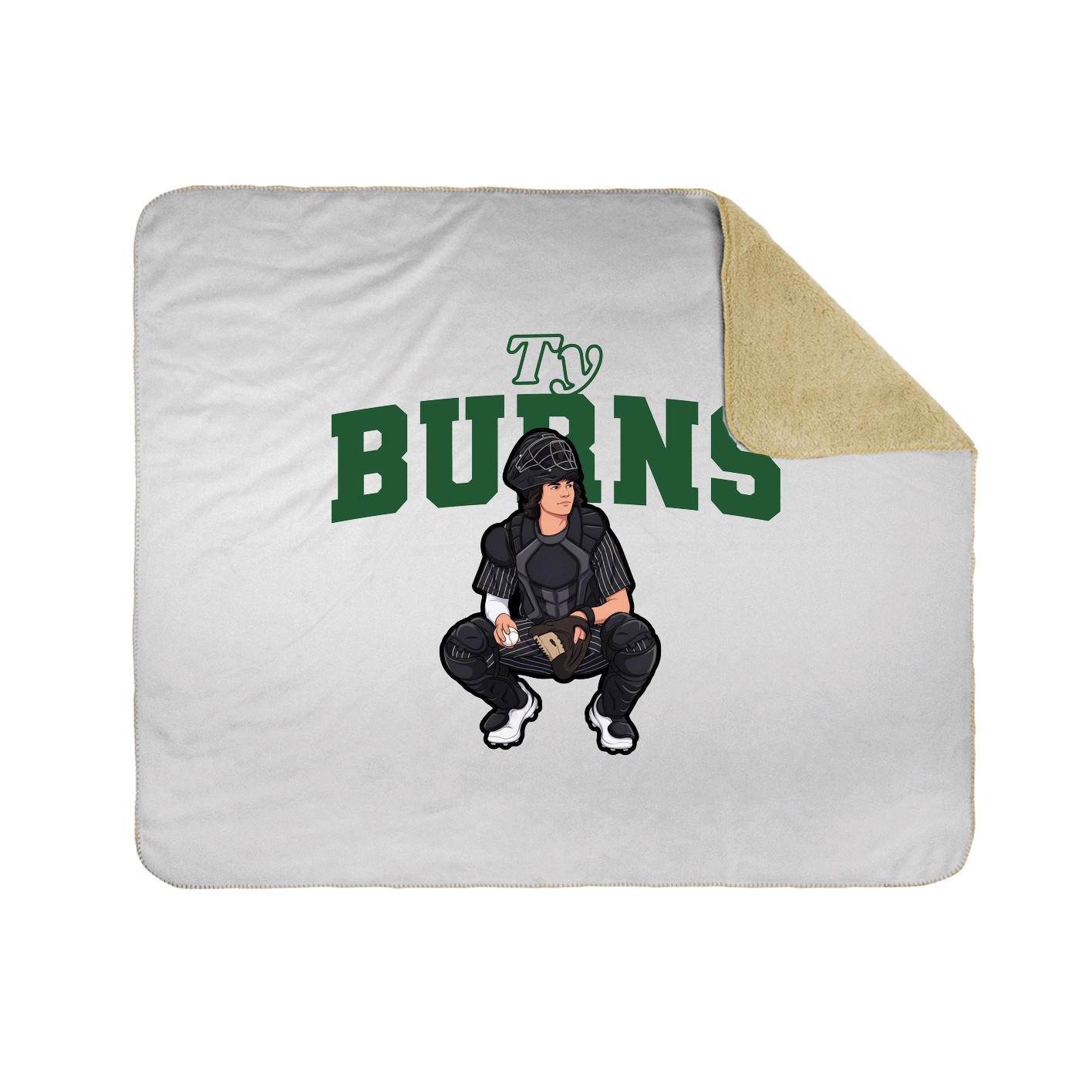 Throw Blanket — Name Arch in White