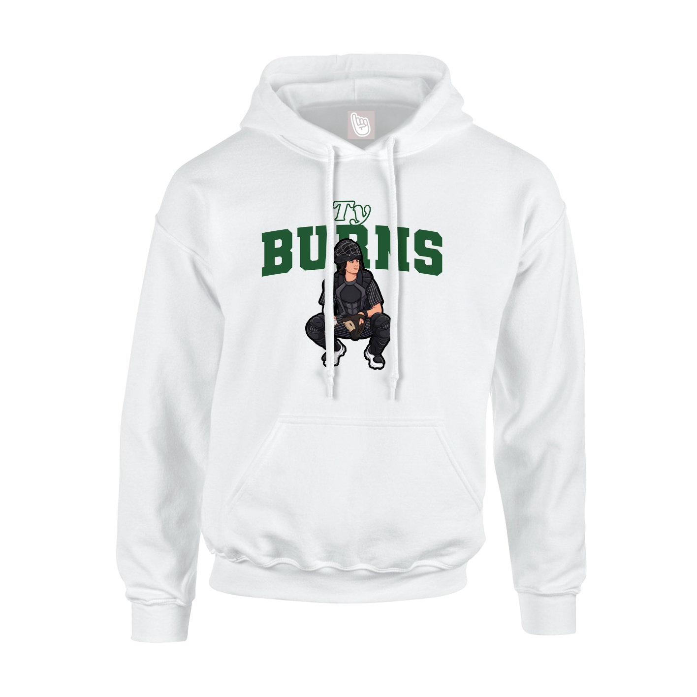 Hoodie — Name Arch in White