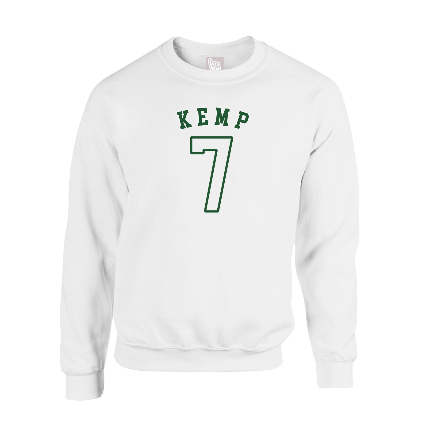 Fleece Crew — Shirsey Arch in White