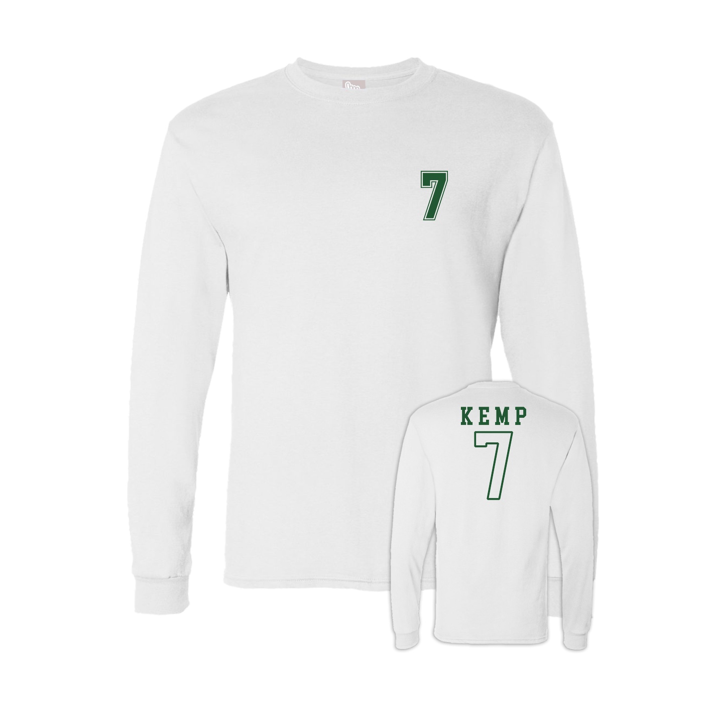 Long Sleeve Tee — Chest Back in White