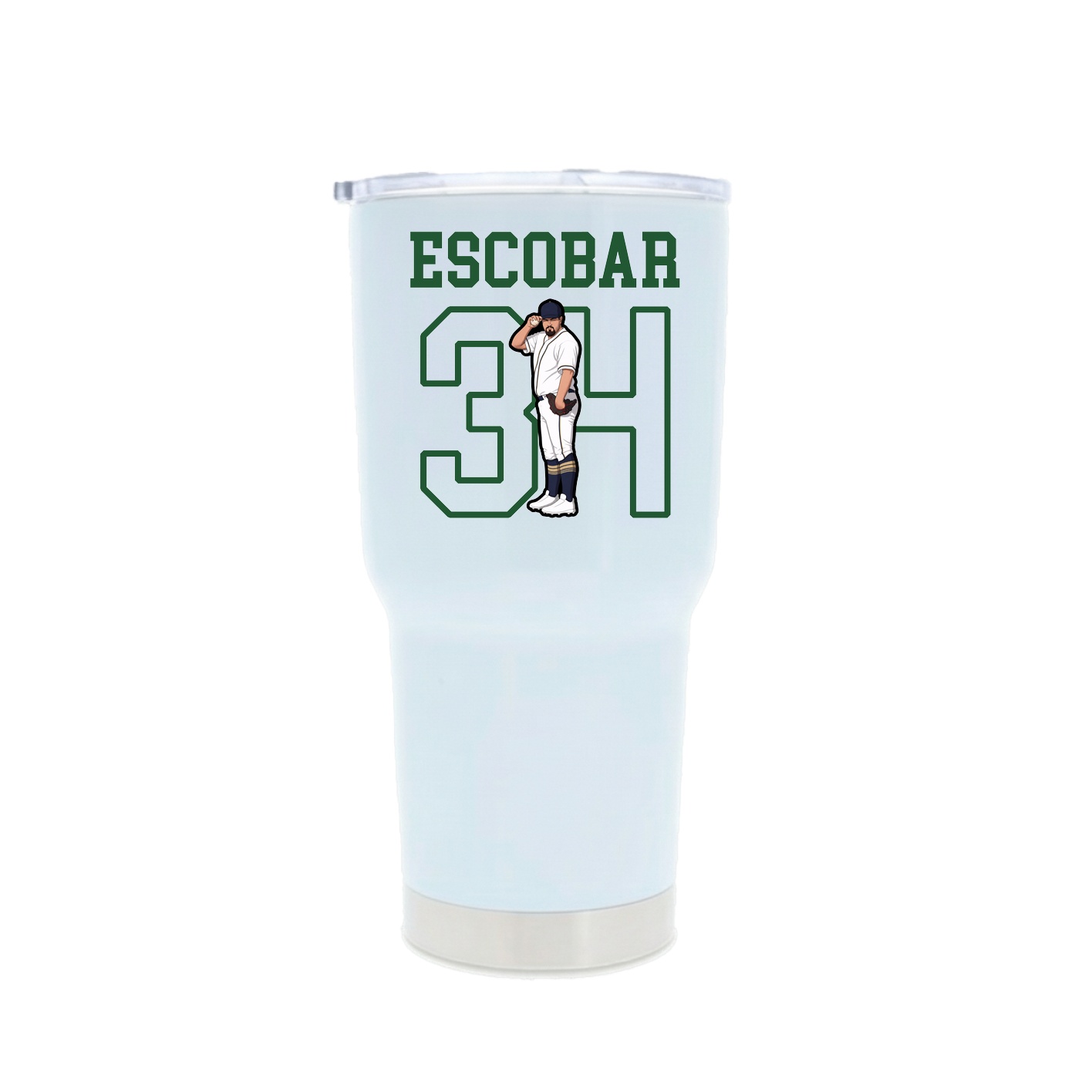 30oz Stainless Steel Tumbler — Shirsey in White