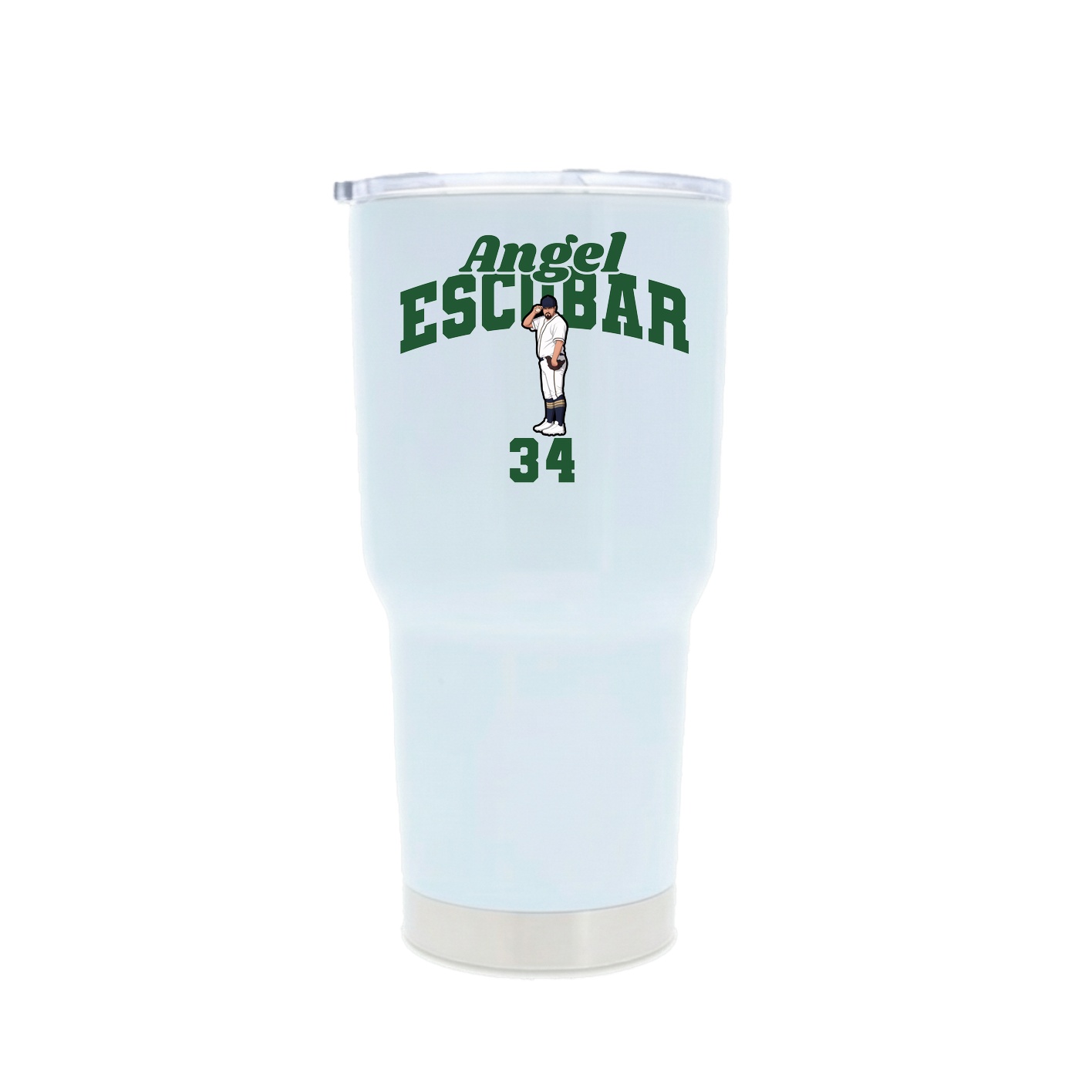 30oz Stainless Steel Tumbler — Signature Arch in White
