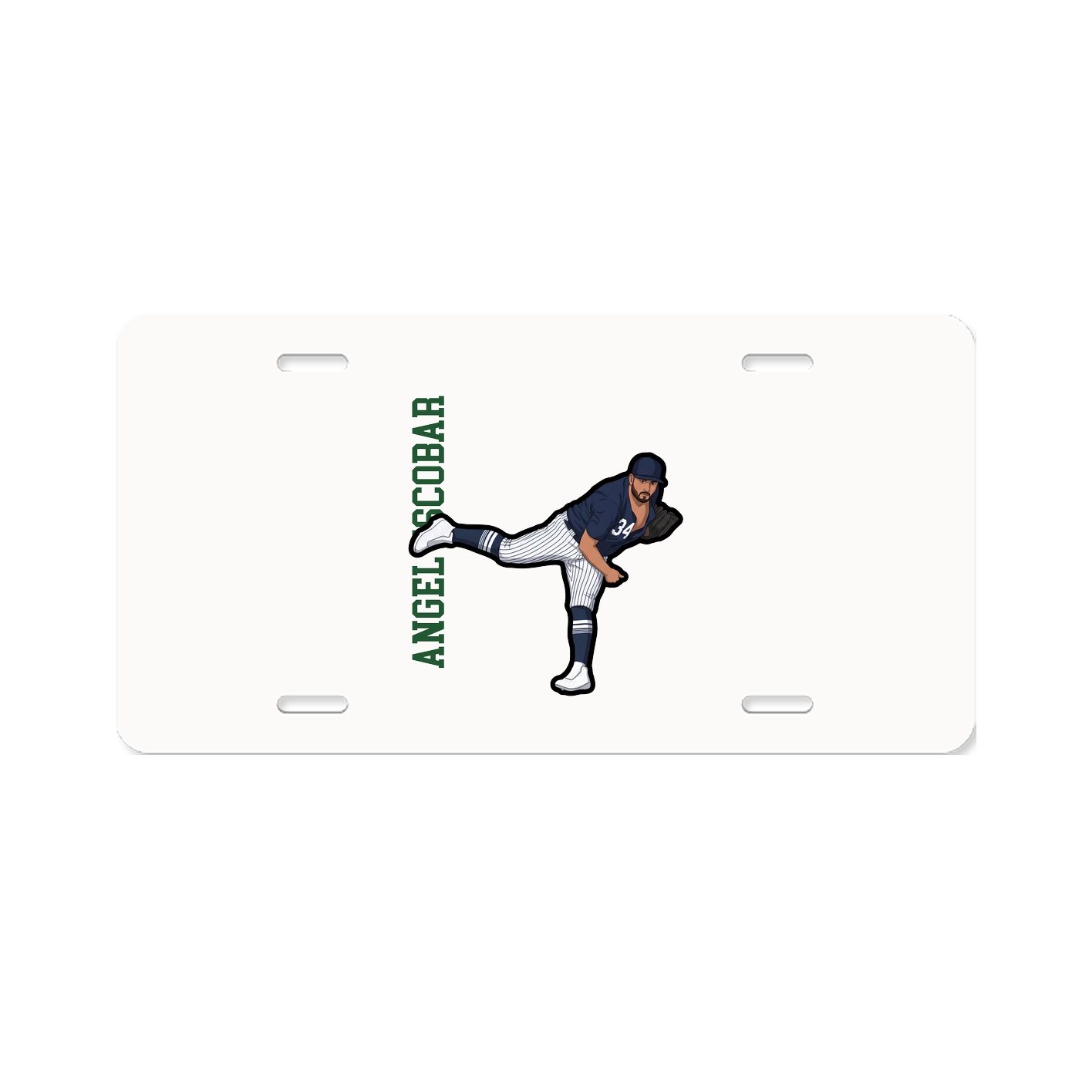 License Plate — Name Vertical in Classic