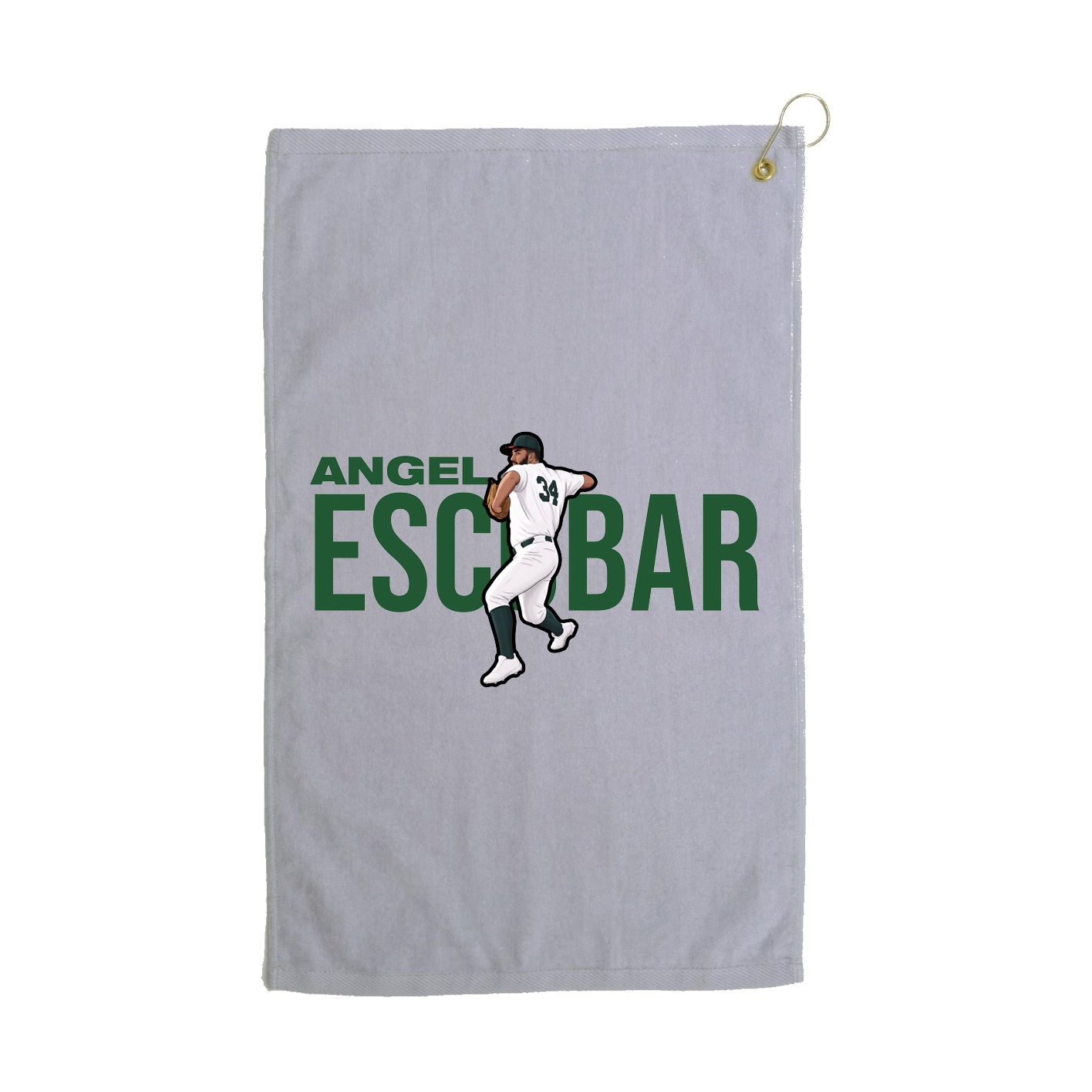 Golf Towel — Player Name in Grey