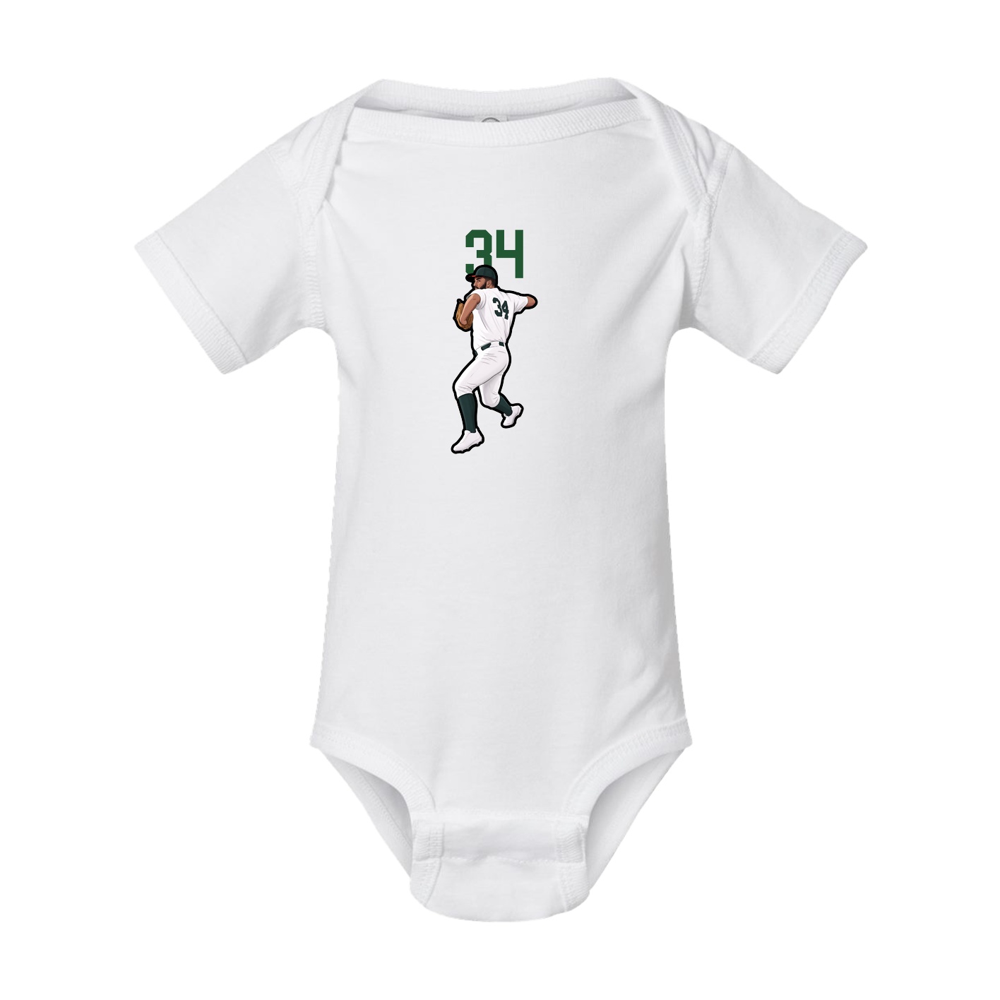 Baby Onesie — Number Top in White