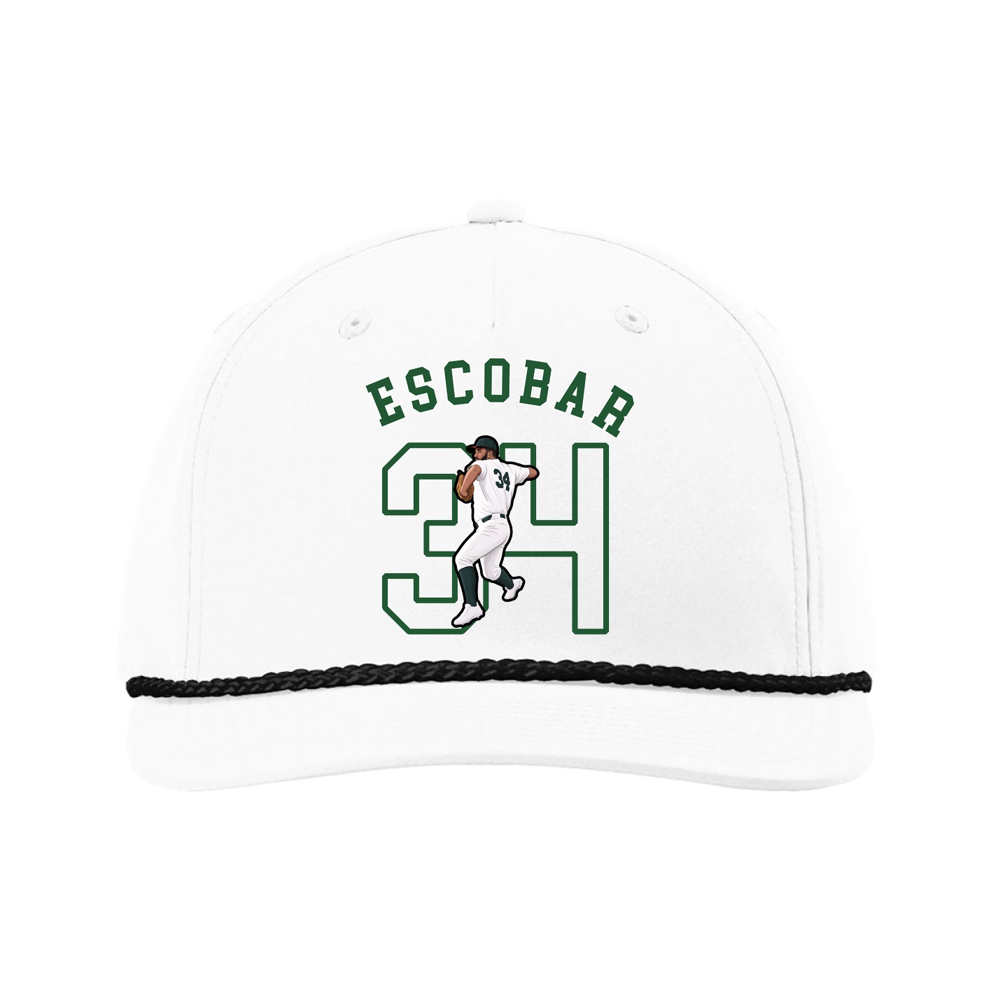 Five-Panel Classic Rope Cap — Shirsey Arch in White