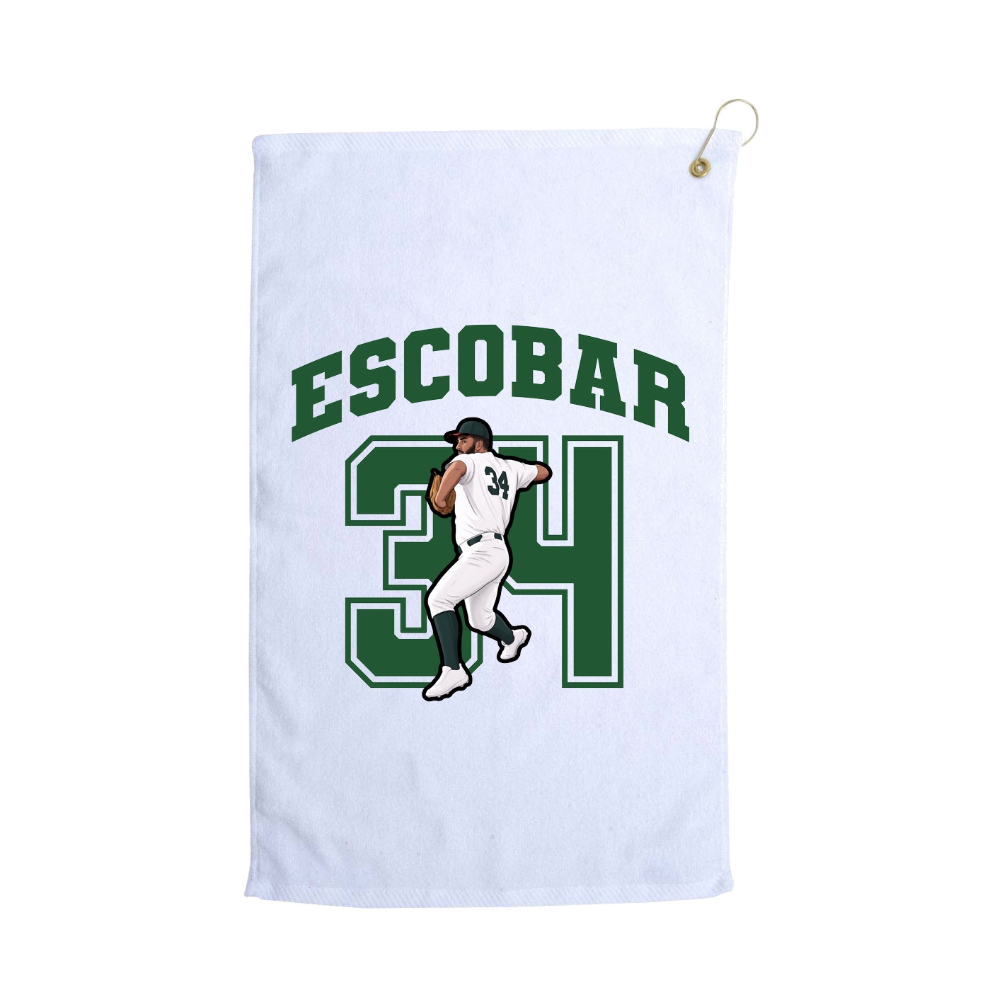 Golf Towel — Number in White