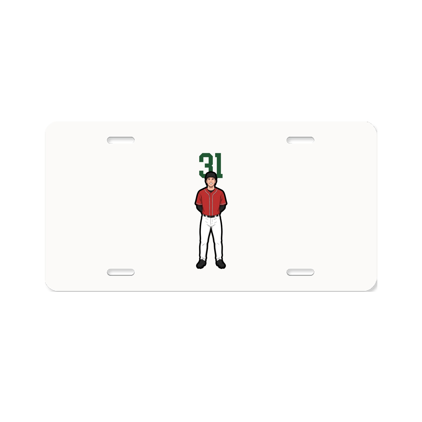 License Plate — Number Top in Classic