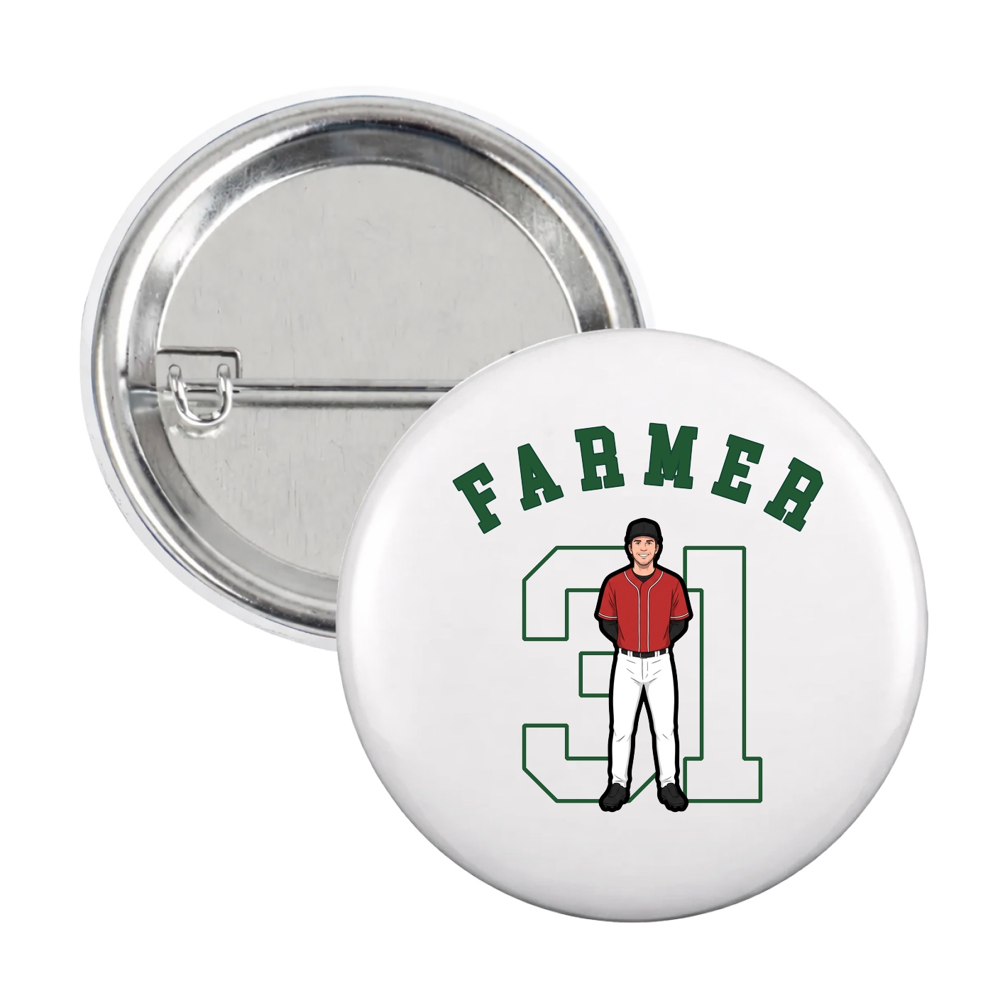 Game Day Button — Shirsey Arch in White