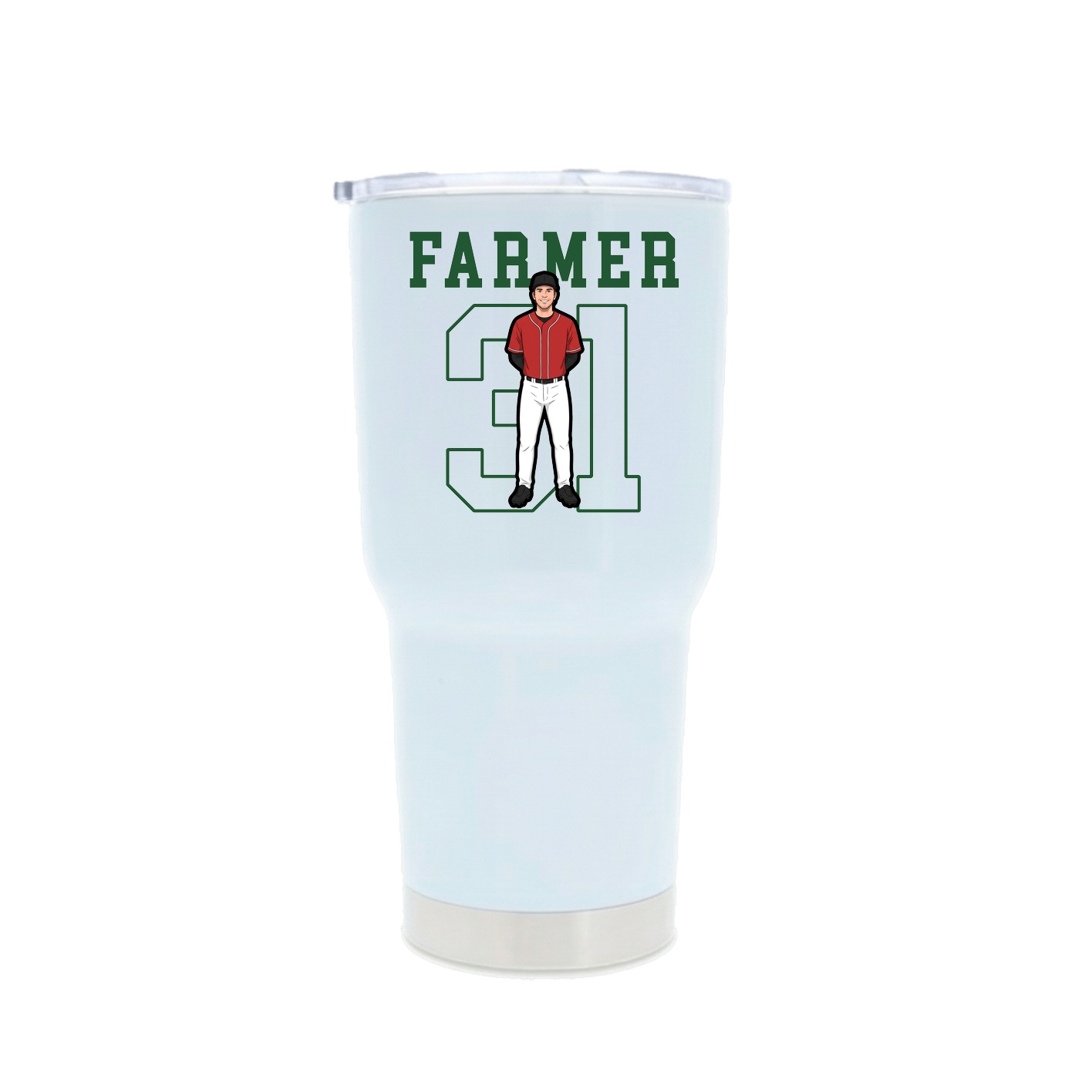 30oz Stainless Steel Tumbler — Shirsey in White