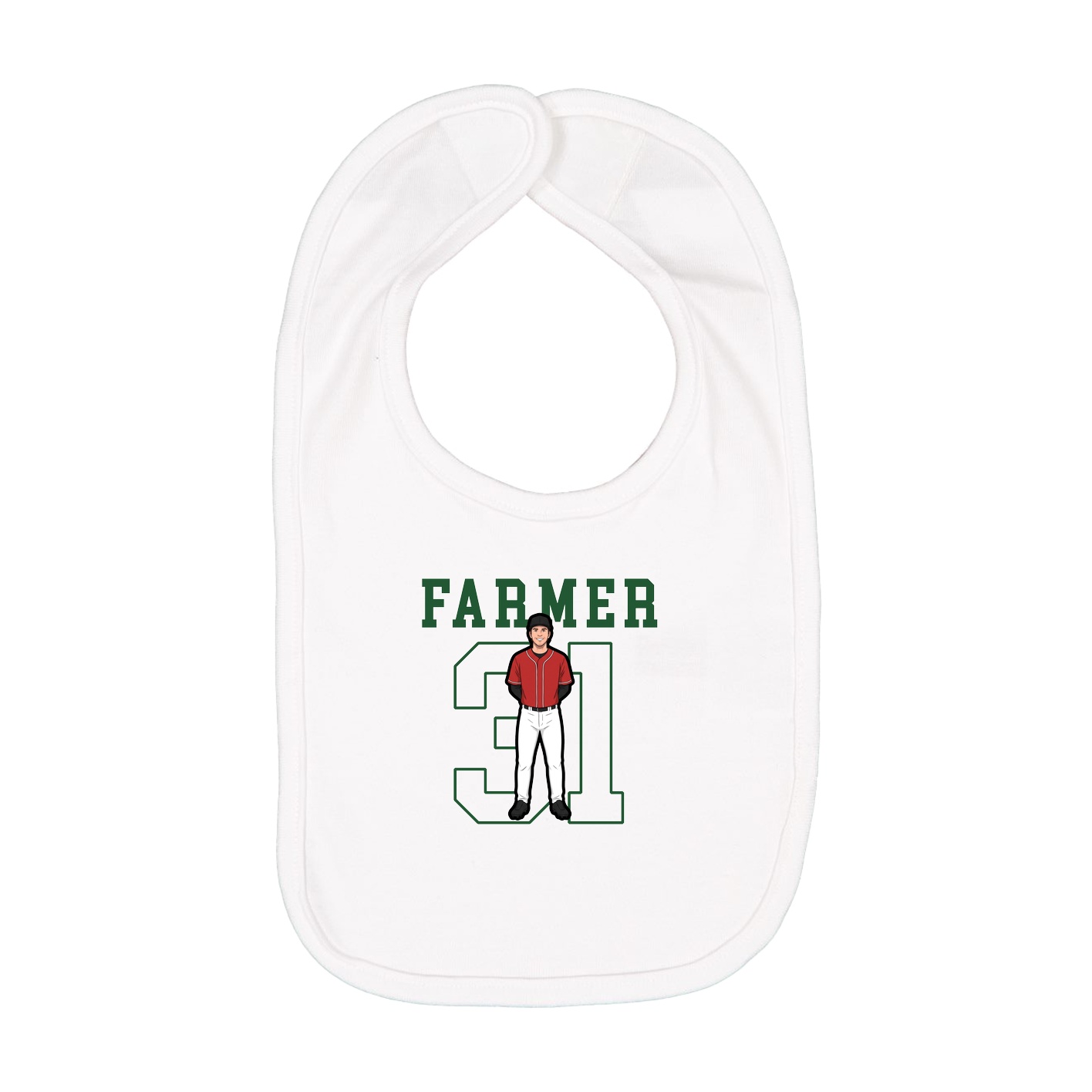 Infant Bib — Shirsey in White