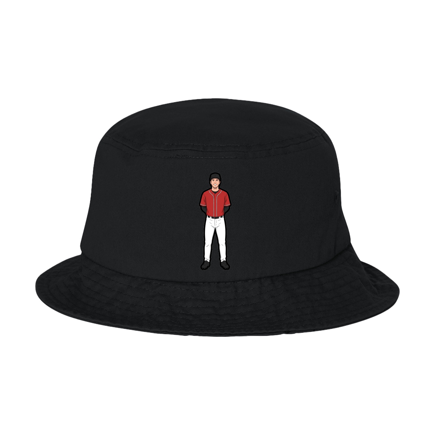 Bucket Cap — Name Vertical in Black